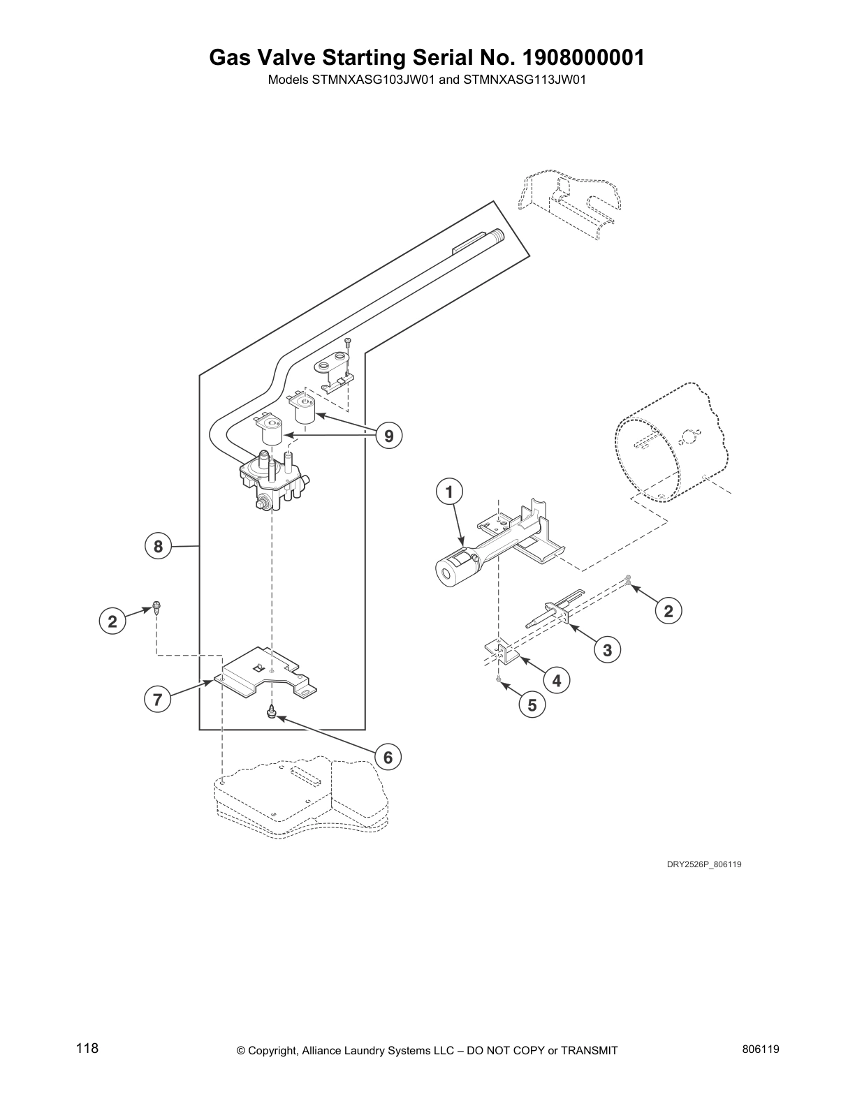 Gas Valve Starting Serial No. 1908000001