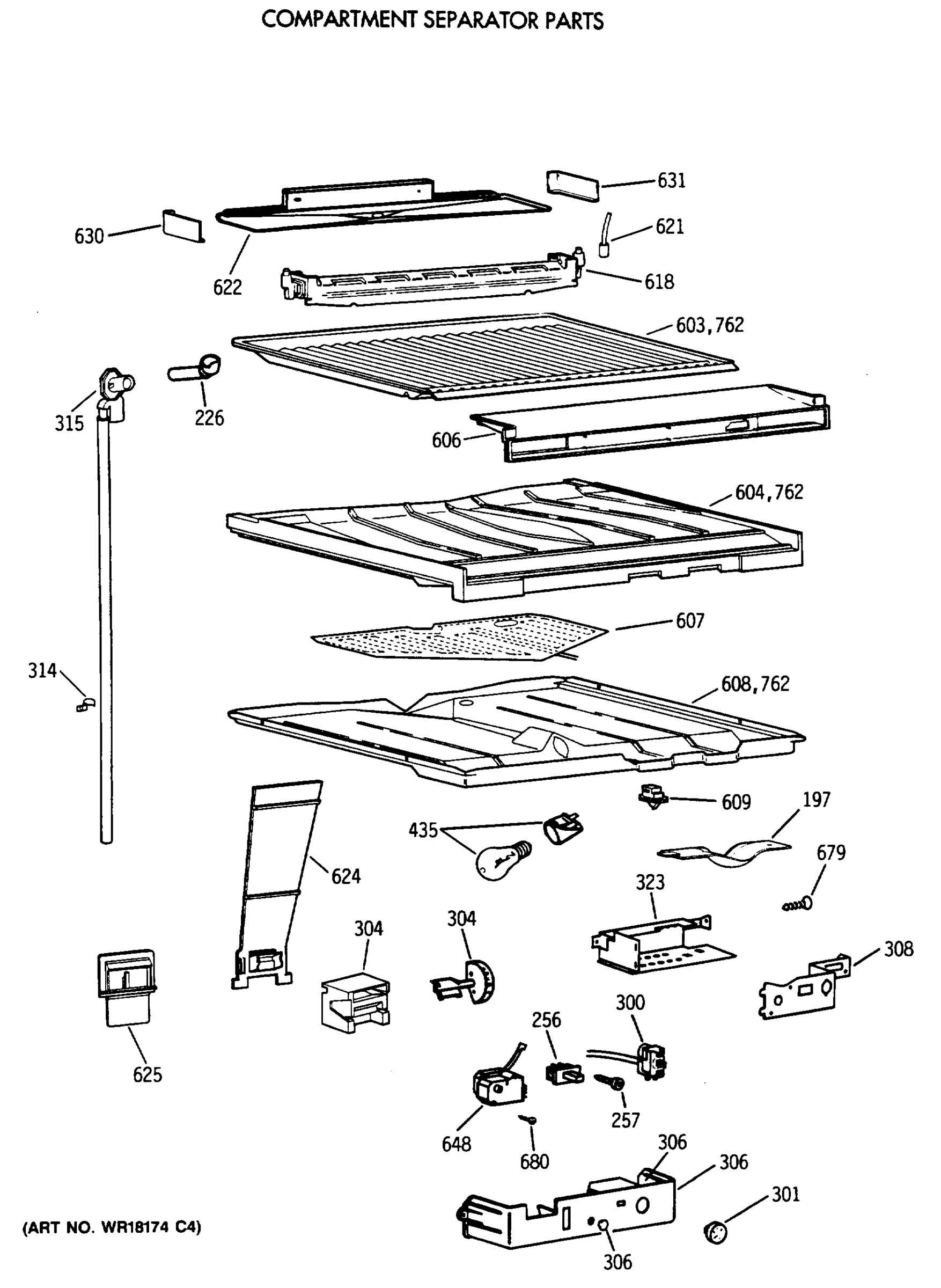 COMPARTMENT SEPARATOR PARTS