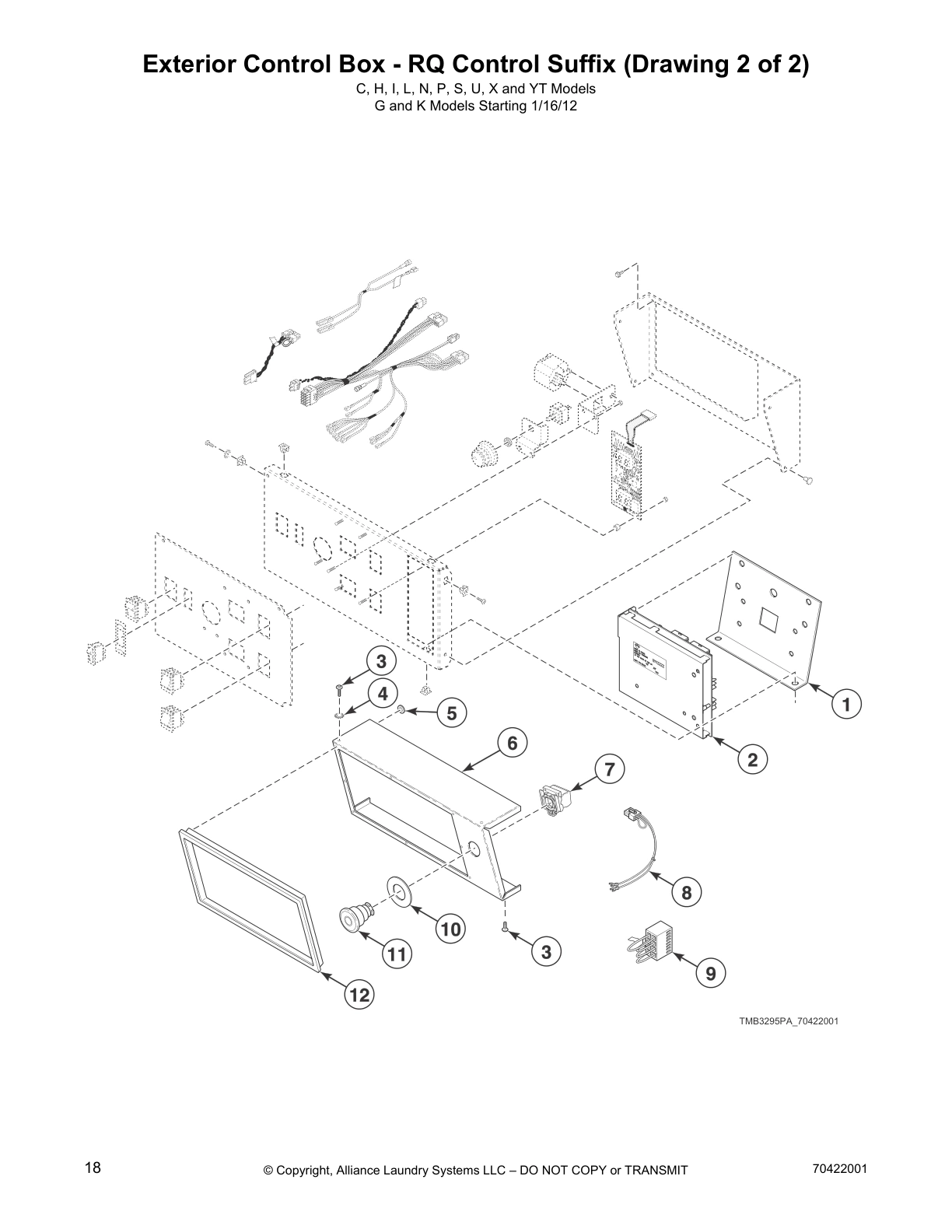 Exterior Control Box - RQ Control Suffix (Drawing 2 of 2)