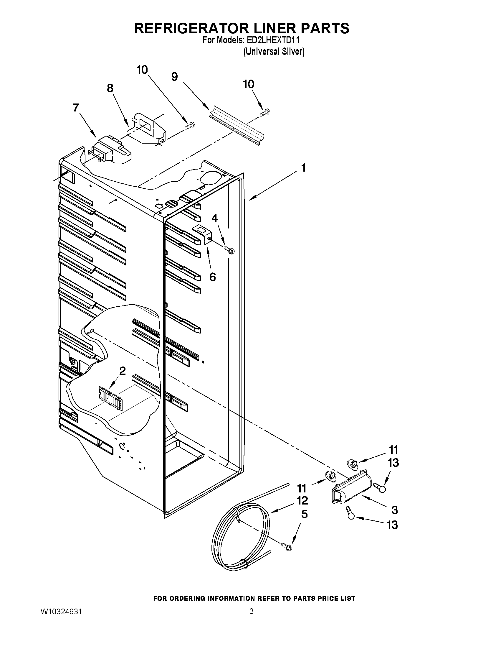 02 - REFRIGERATOR LINER PARTS