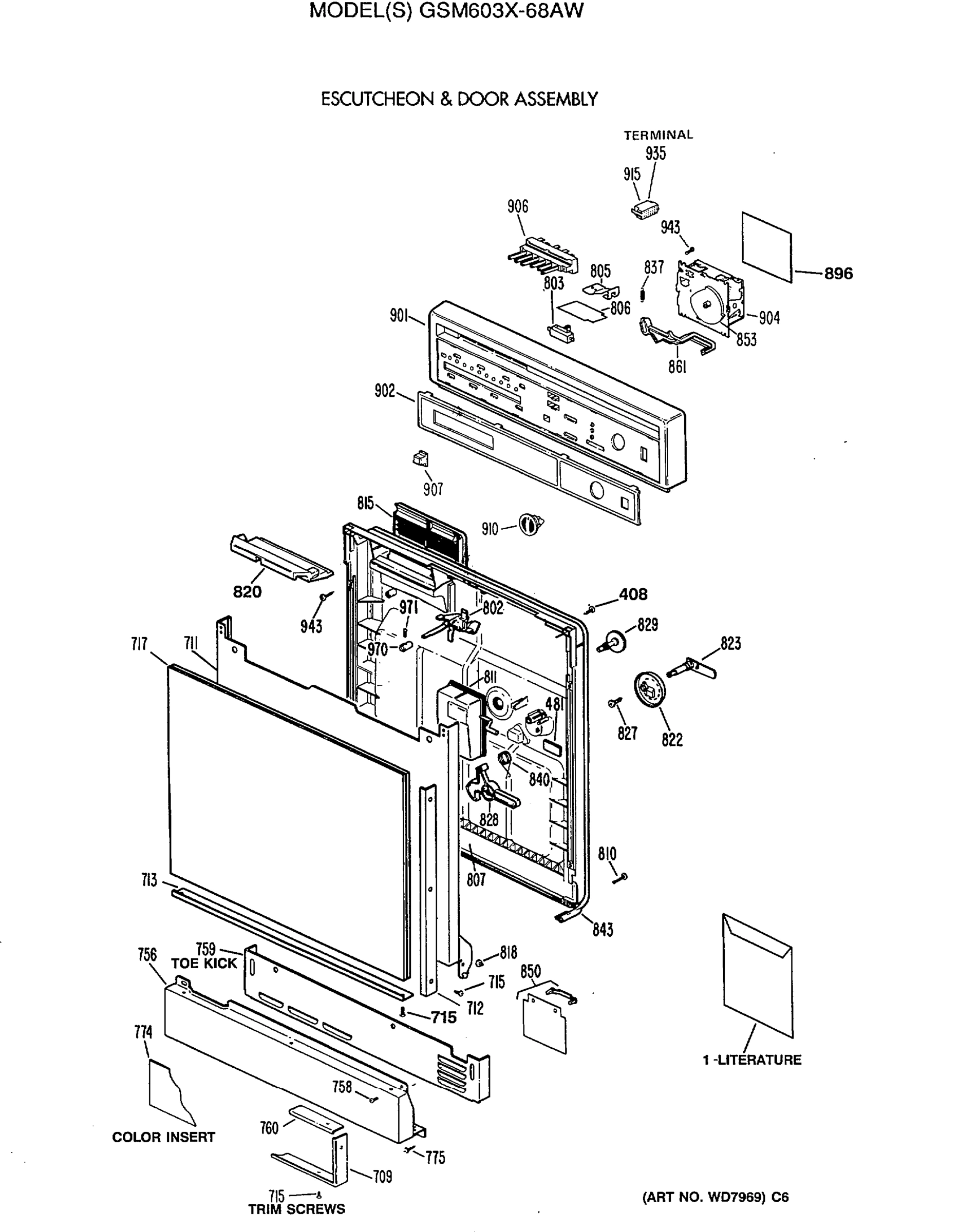 ESCUTCHEON & DOOR ASSEMBLY