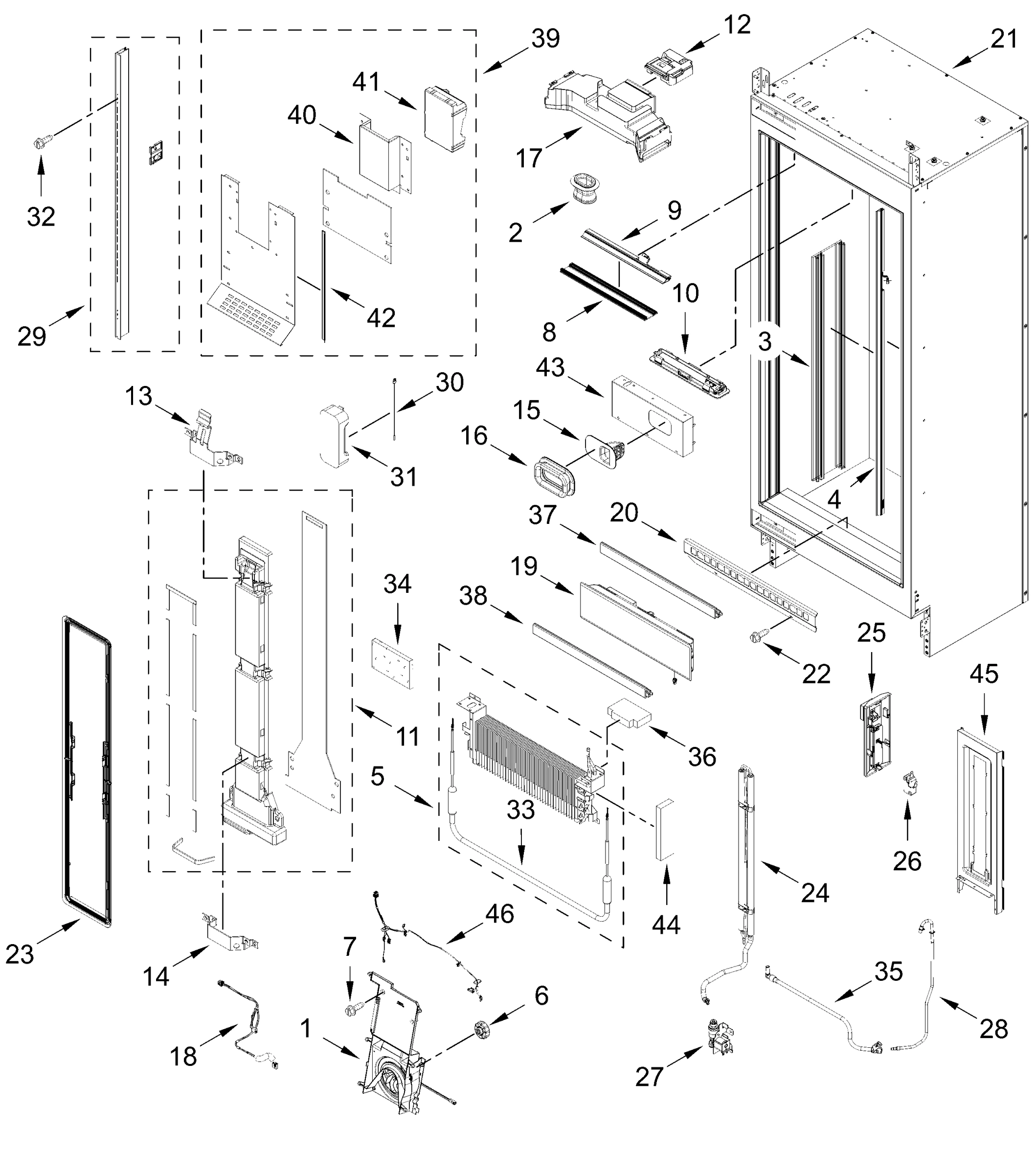REFRIGERATOR LINER PARTS
