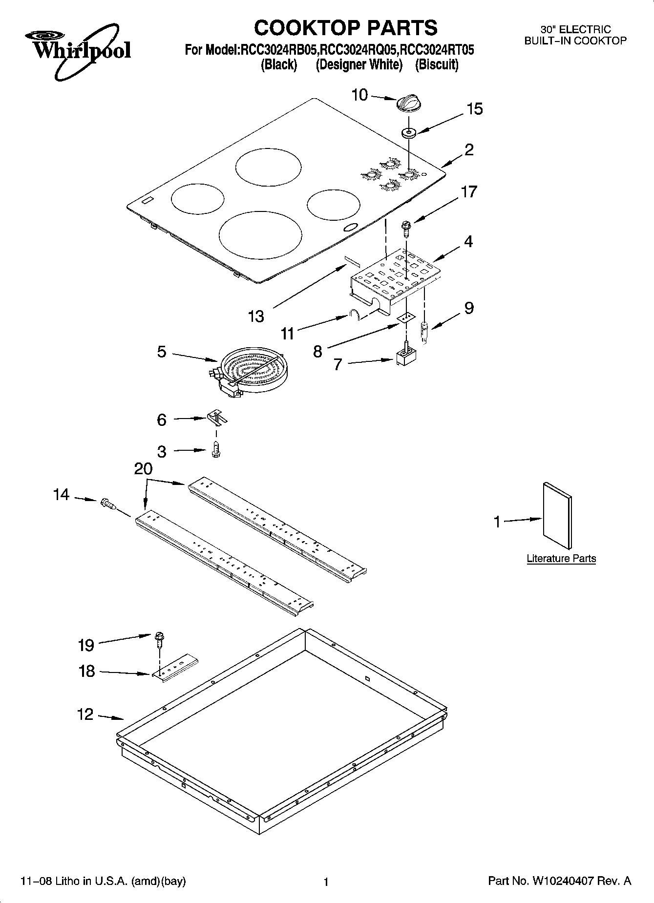 01 - COOKTOP PARTS, OPTIONAL PARTS