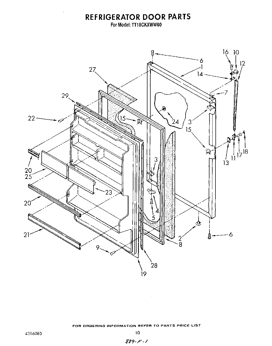08 - REFRIGERATOR DOOR , NOT ILLUSTRATED