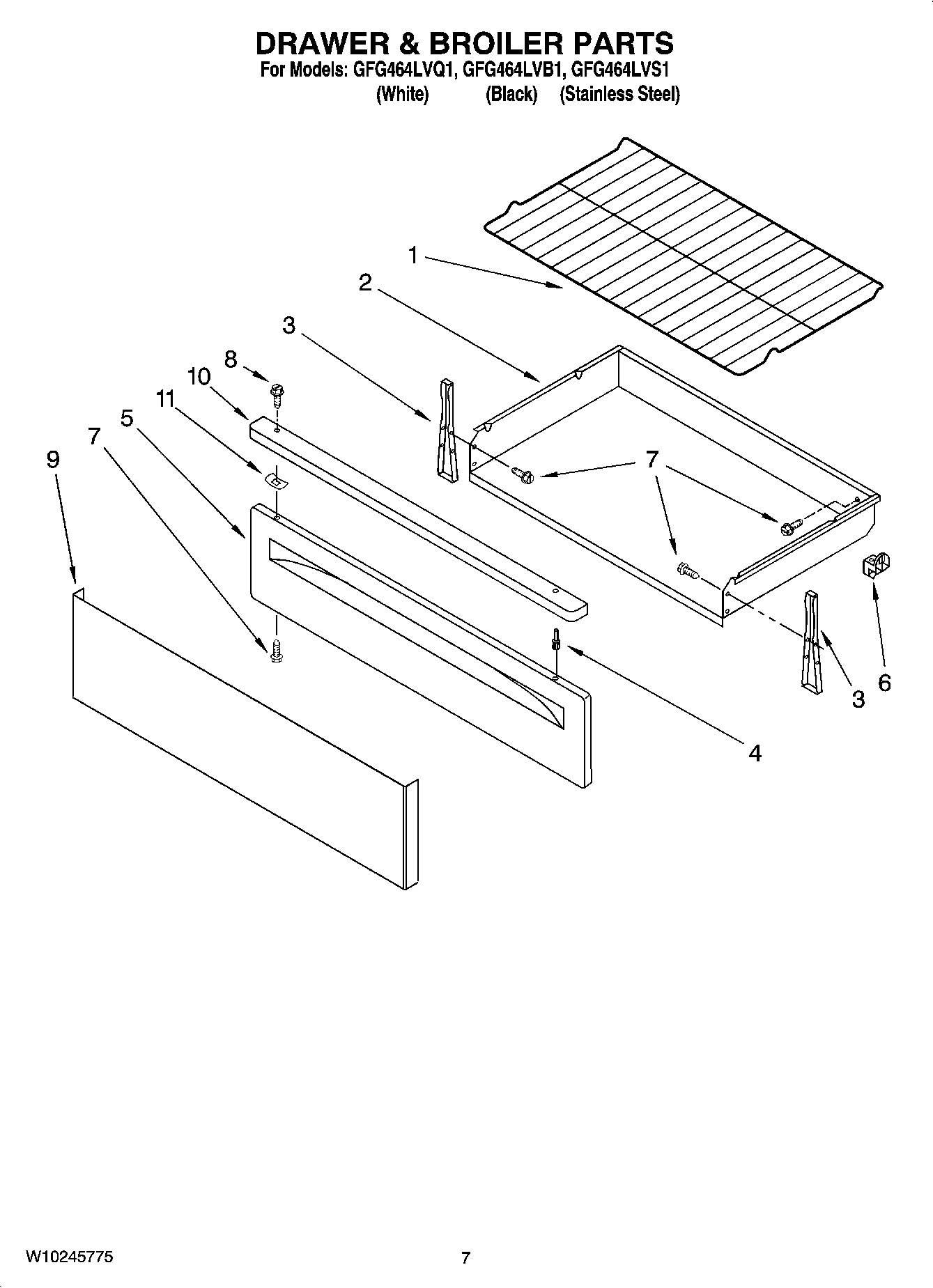 05 - DRAWER & BROILER PARTS