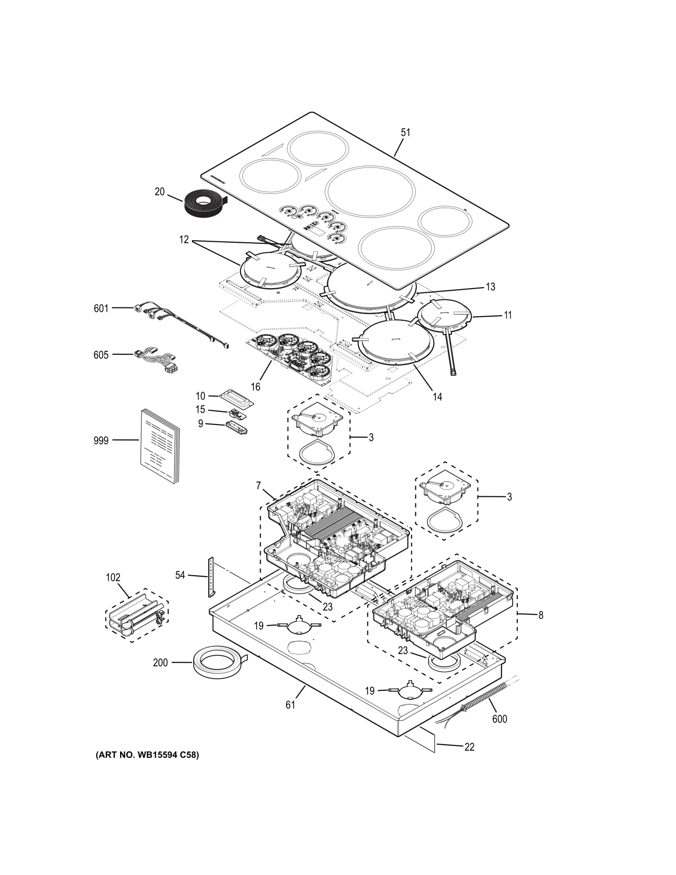 CONTROL PANEL & COOKTOP