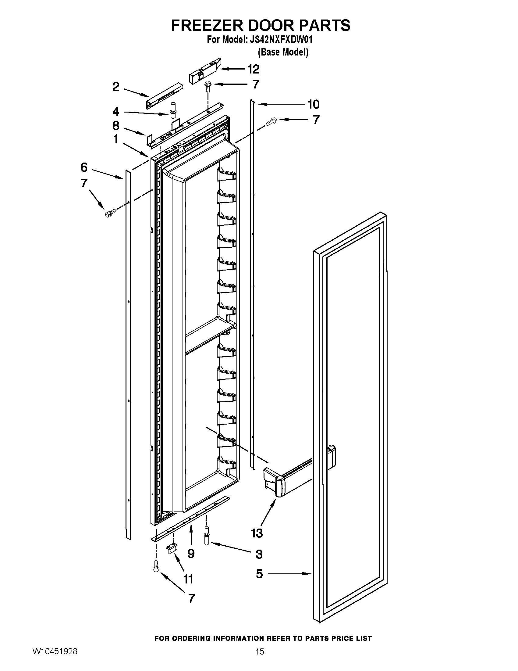 10 - FREEZER DOOR PARTS