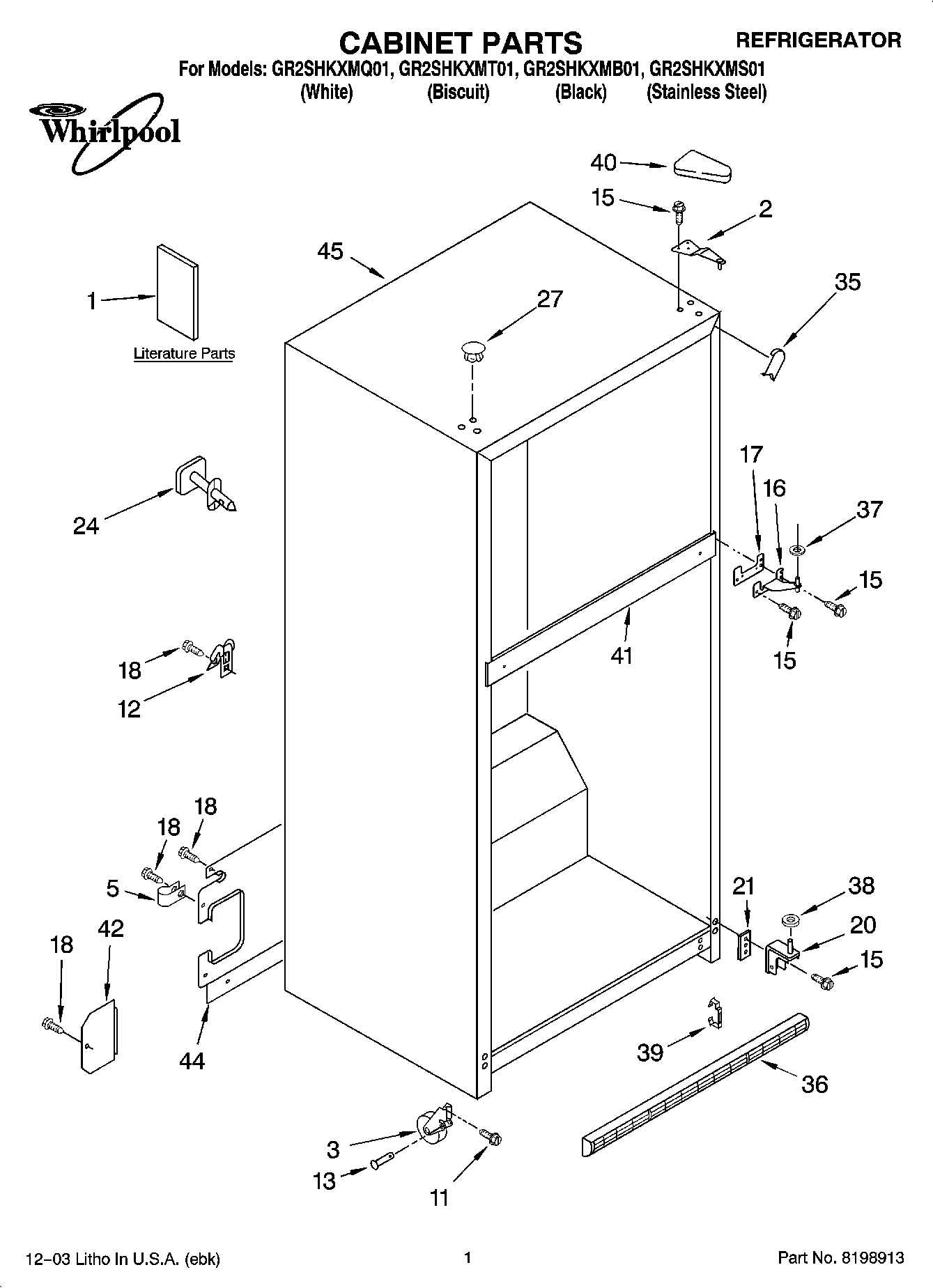 01 - CABINET PARTS