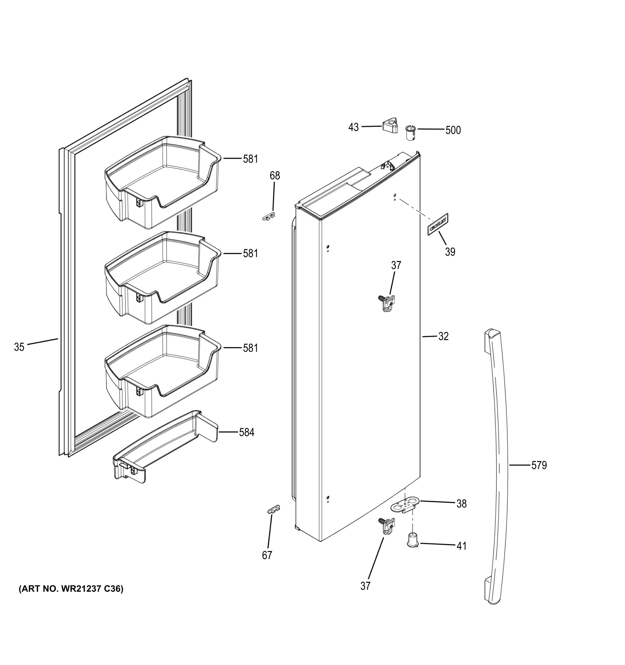 FRESH FOOD DOOR - RH