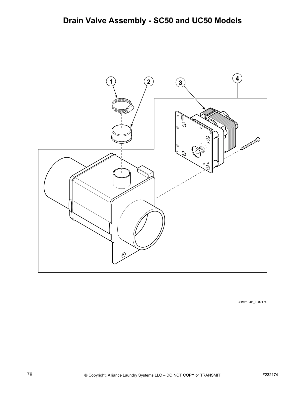 Drain Valve Assembly - SC50 and UC50 Models