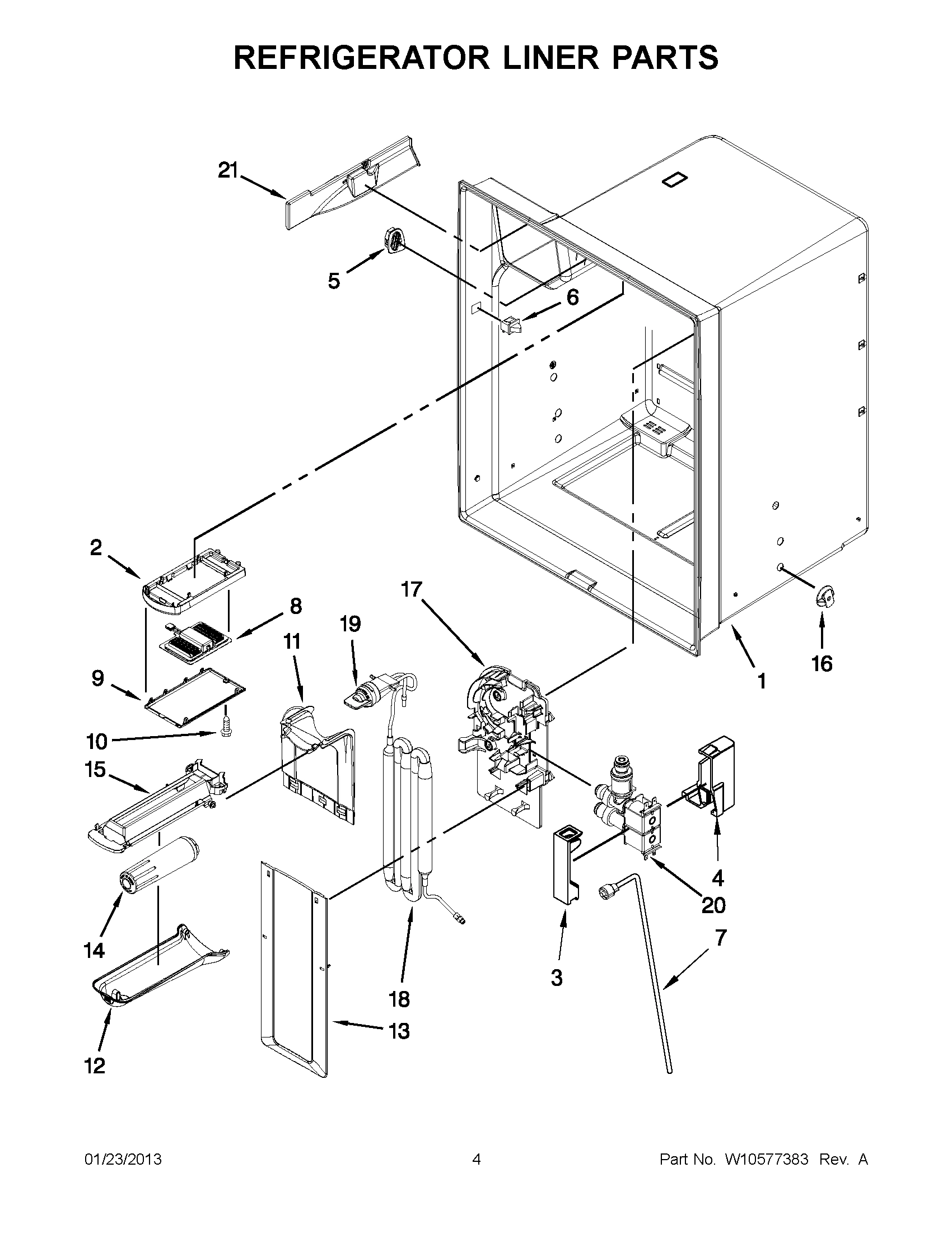 02 - REFRIGERATOR LINER PARTS