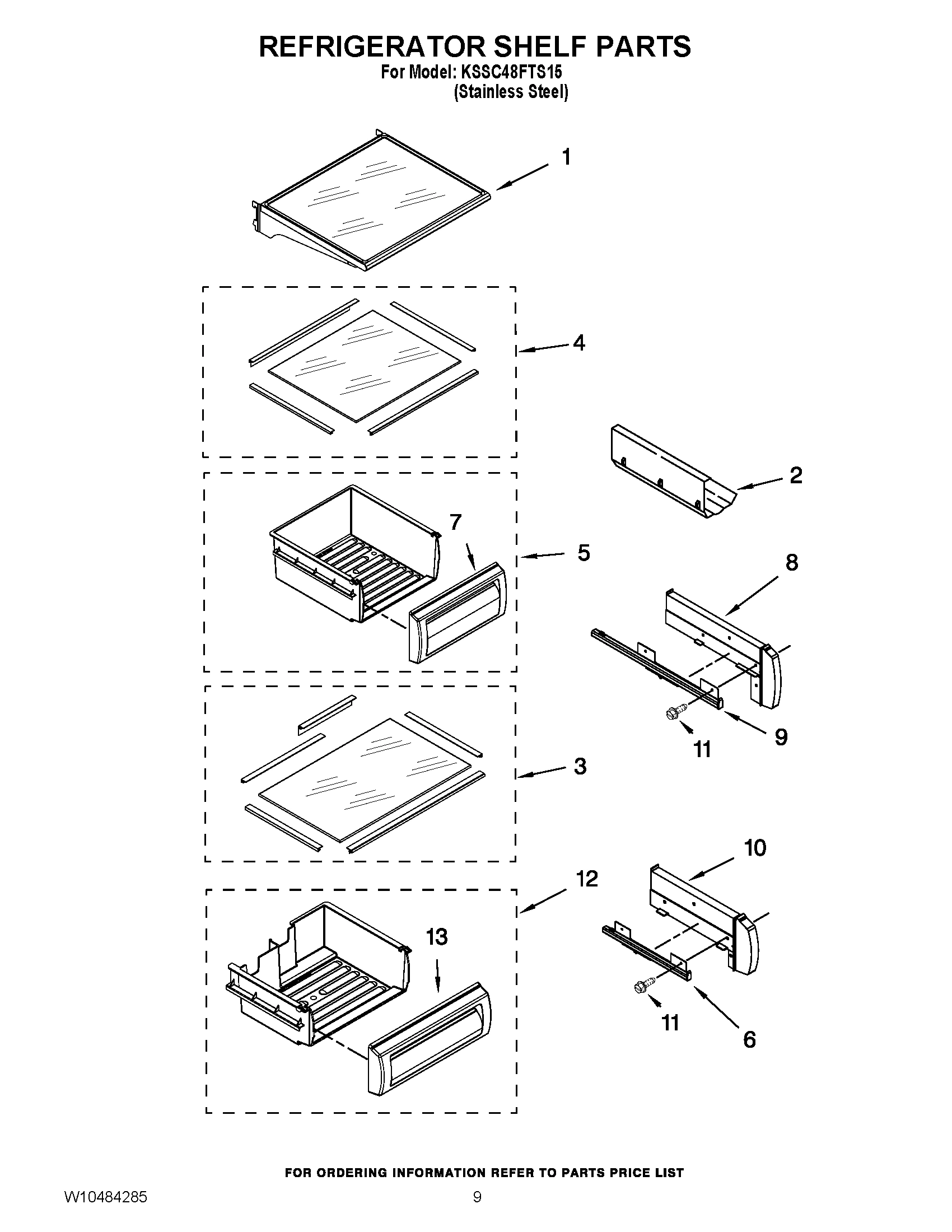 07 - REFRIGERATOR SHELF PARTS