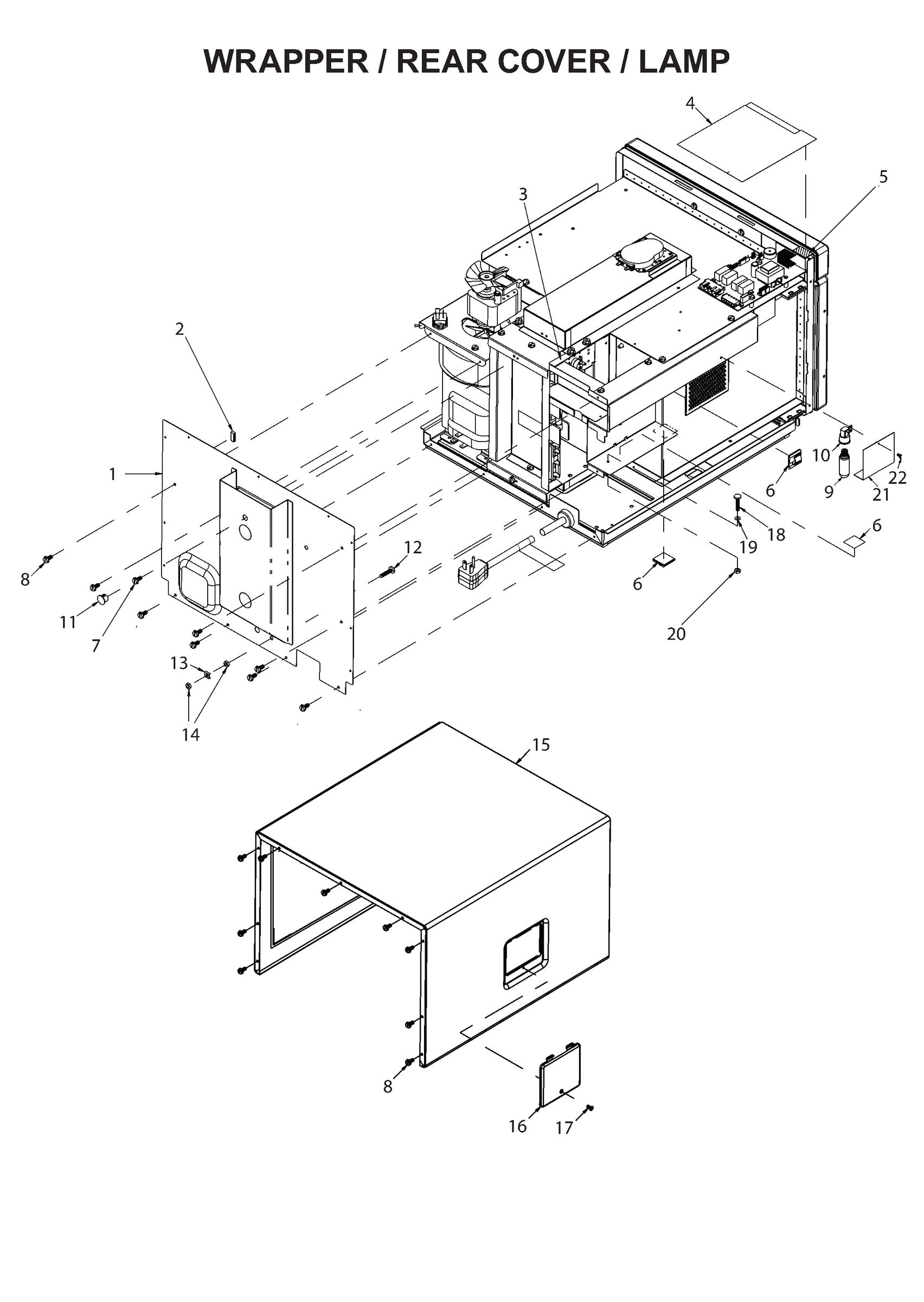 WRAPPER / REAR COVER / LAMP