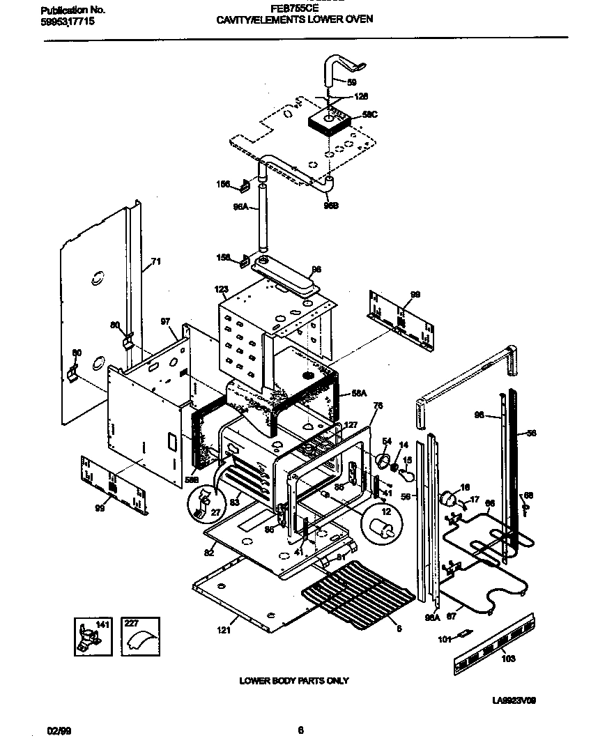 04 - CAVITY/ELEMENTS LOWER OVEN