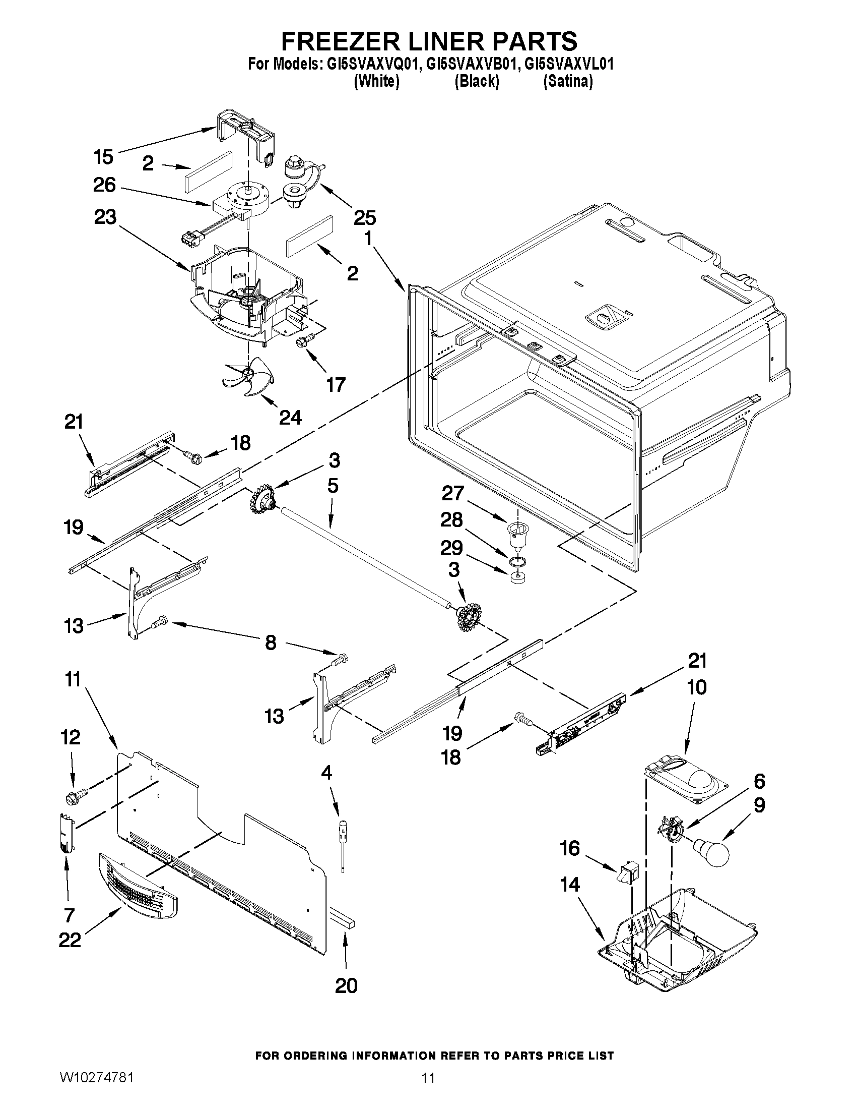 06 - FREEZER LINER PARTS