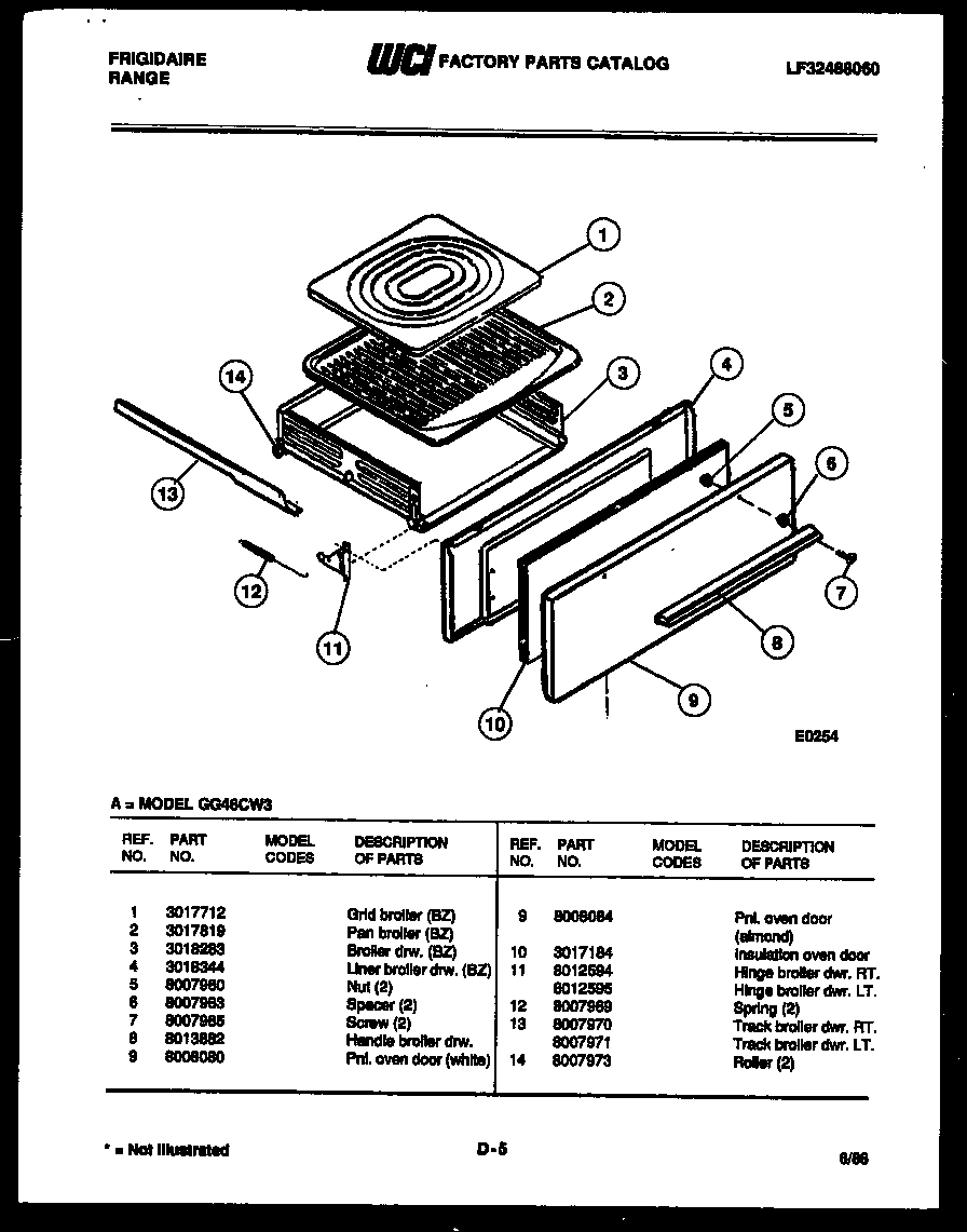 05 - BROILER DRAWER PARTS