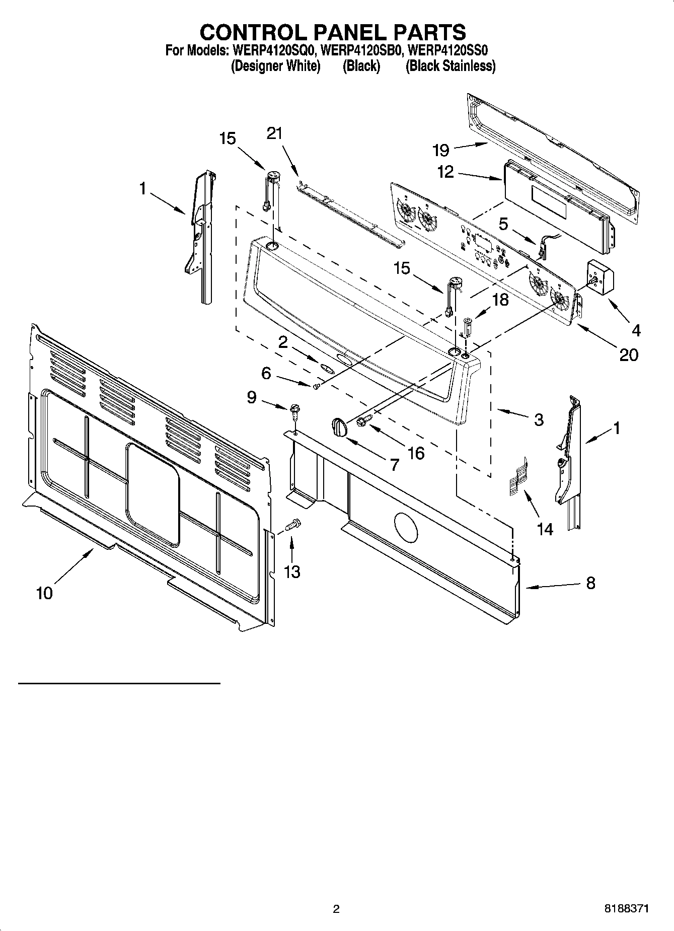 02 - CONTROL PANEL PARTS