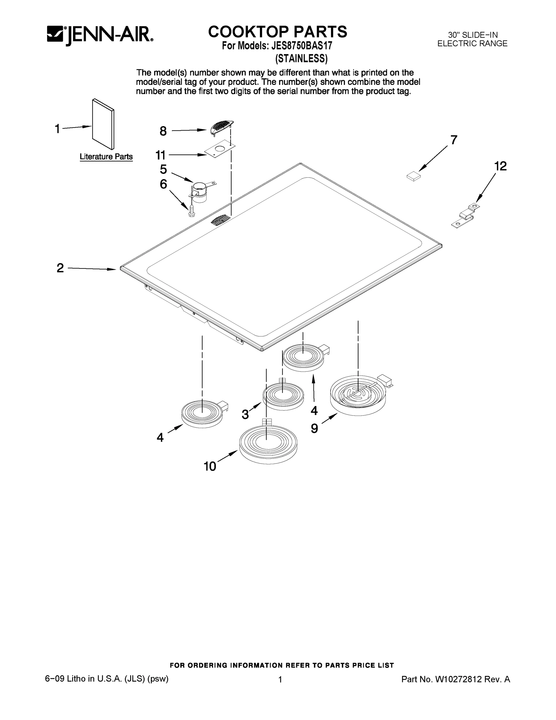 01 - COOKTOP PARTS