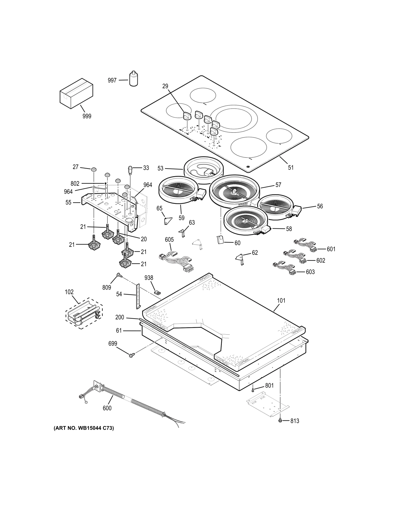 CONTROL PANEL & COOKTOP