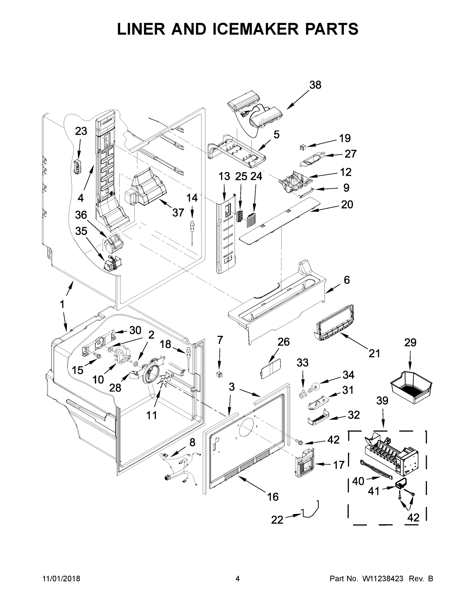 03 - LINER AND ICEMAKER PARTS