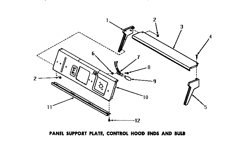 19 - PANEL SUPP PLATE, CTRL HOOD ENDS & BULB