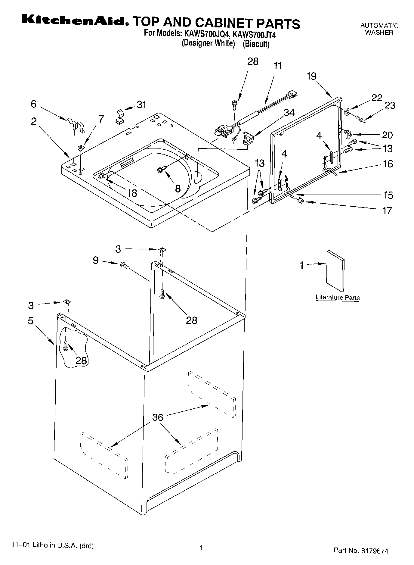 01 - TOP AND CABINET, LITERATURE