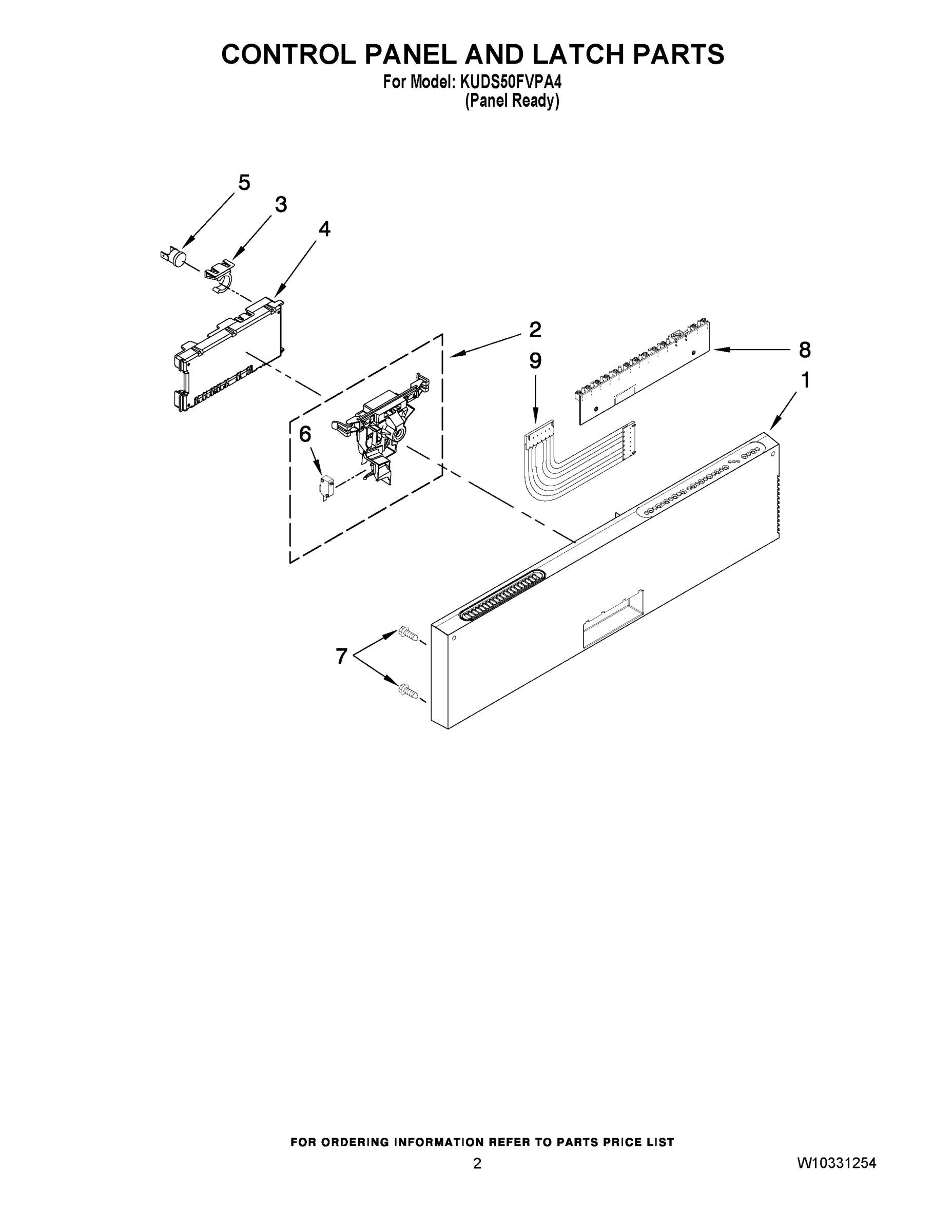 02 - CONTROL PANEL AND LATCH PARTS