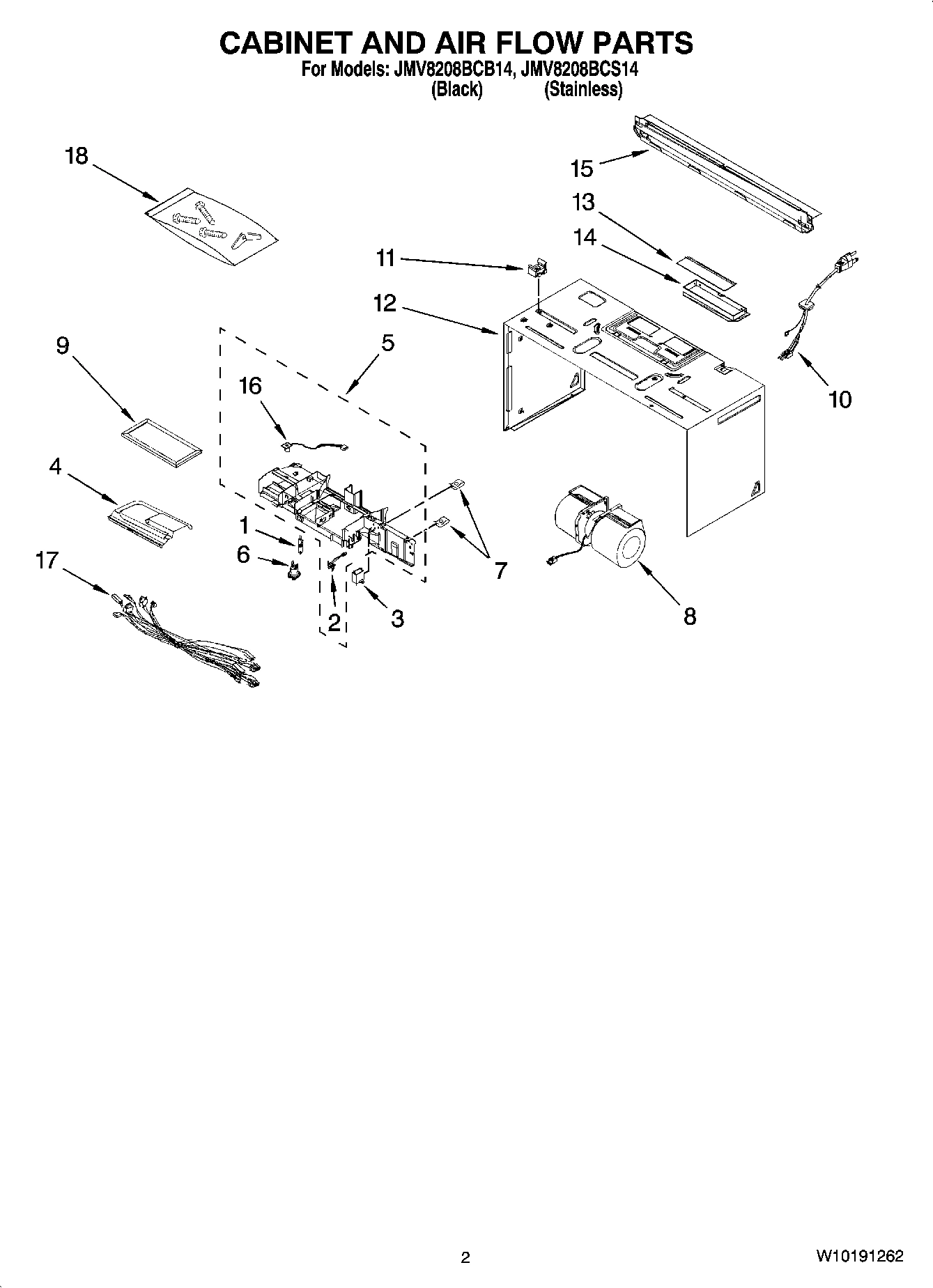 02 - CABINET AND AIR FLOW PARTS