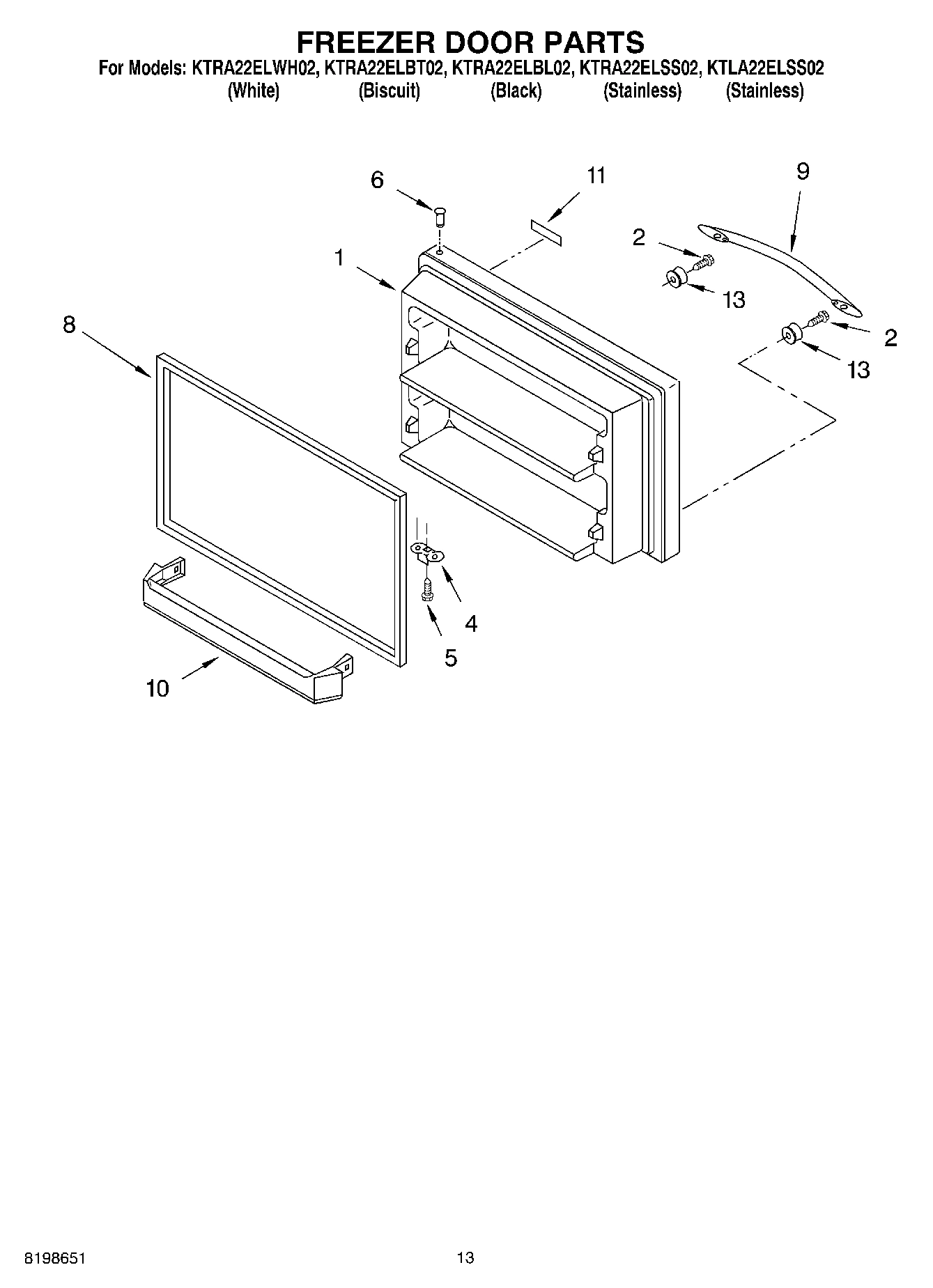 07 - FREEZER DOOR PARTS