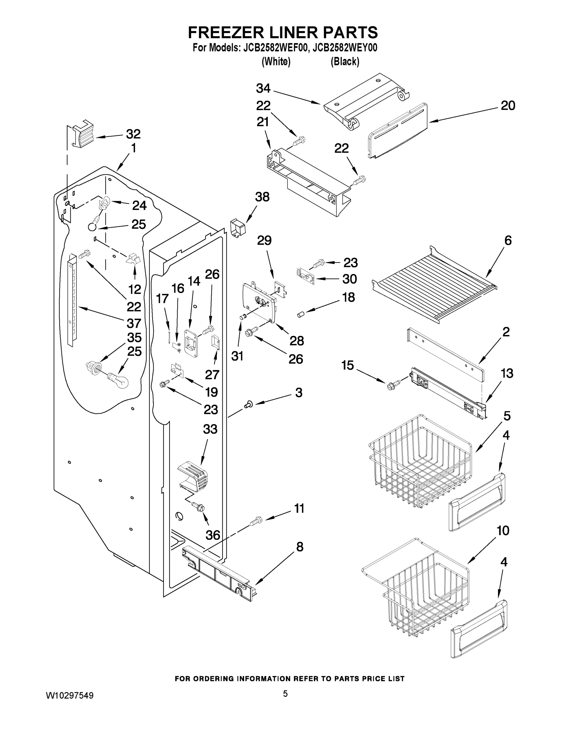 04 - FREEZER LINER PARTS
