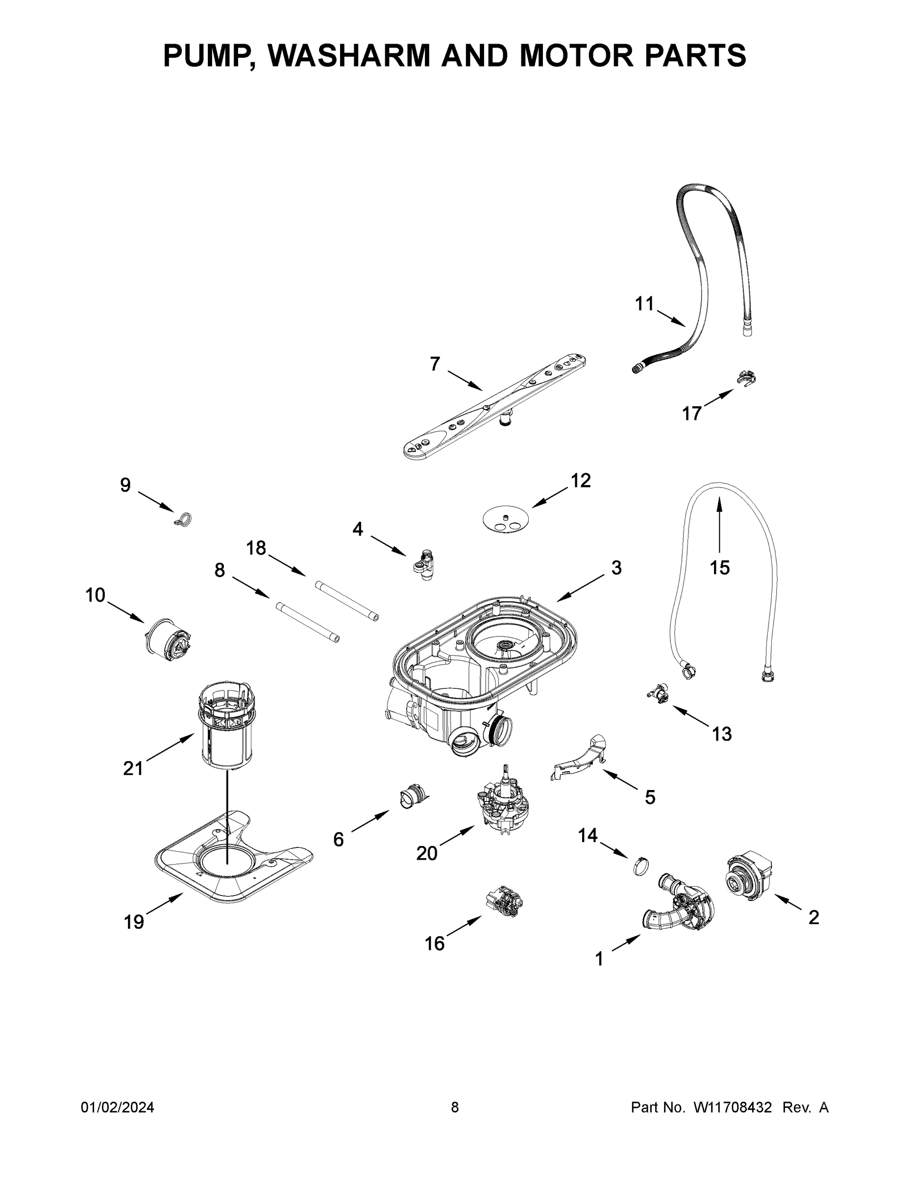 05 - PUMP, WASHARM AND MOTOR PARTS