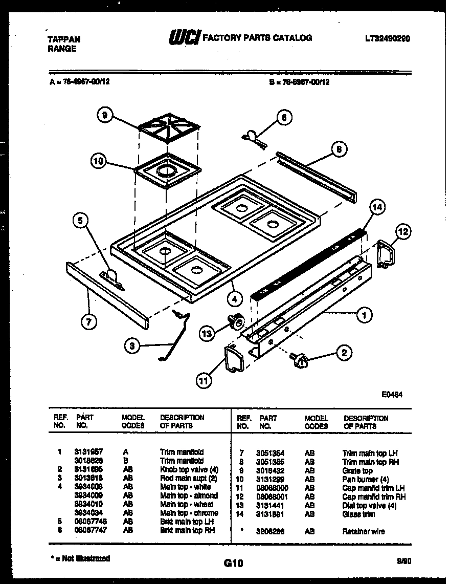 11 - COOKTOP PARTS