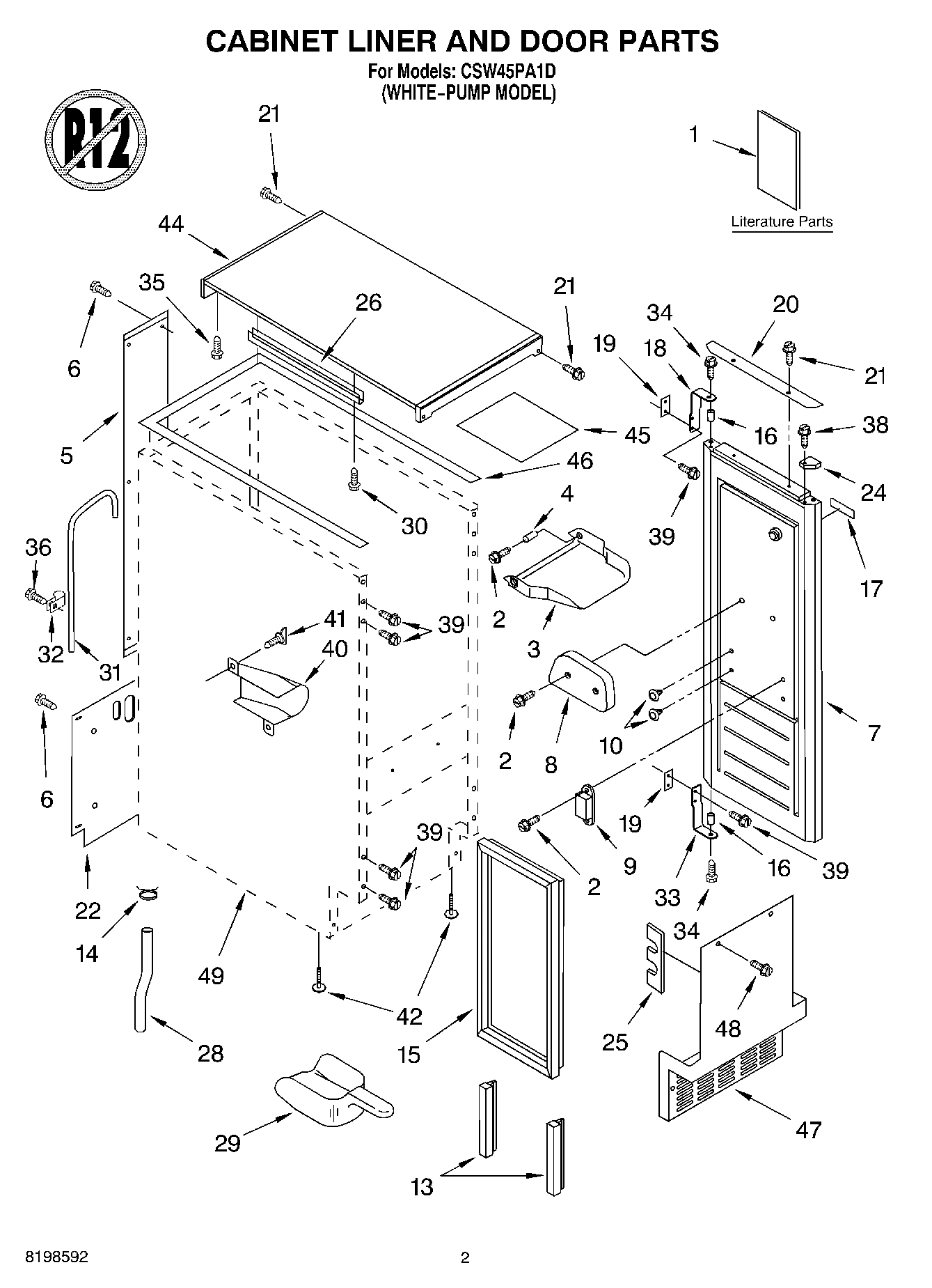 01 - CABINET LINER AND DOOR PARTS