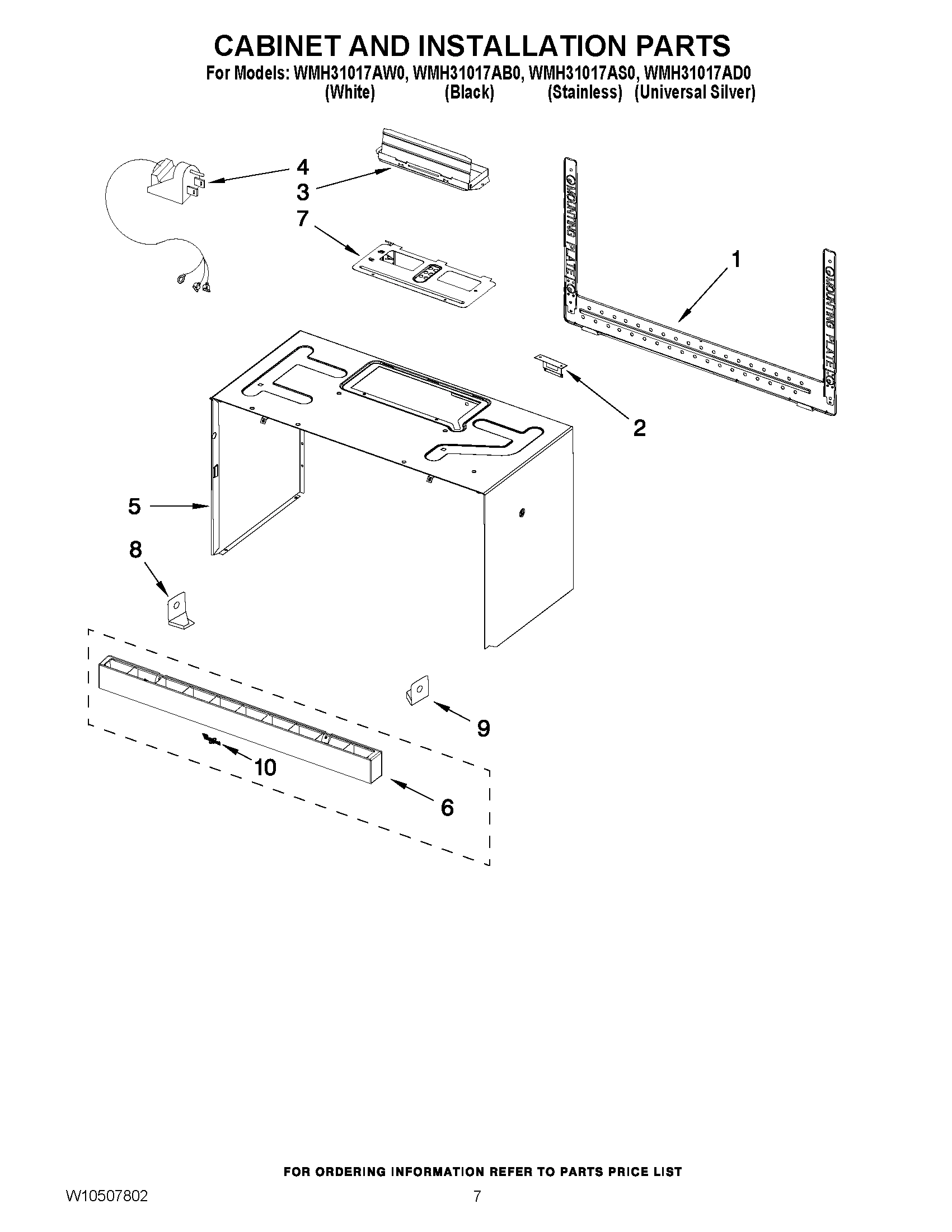 06 - CABINET AND INSTALLATION PARTS