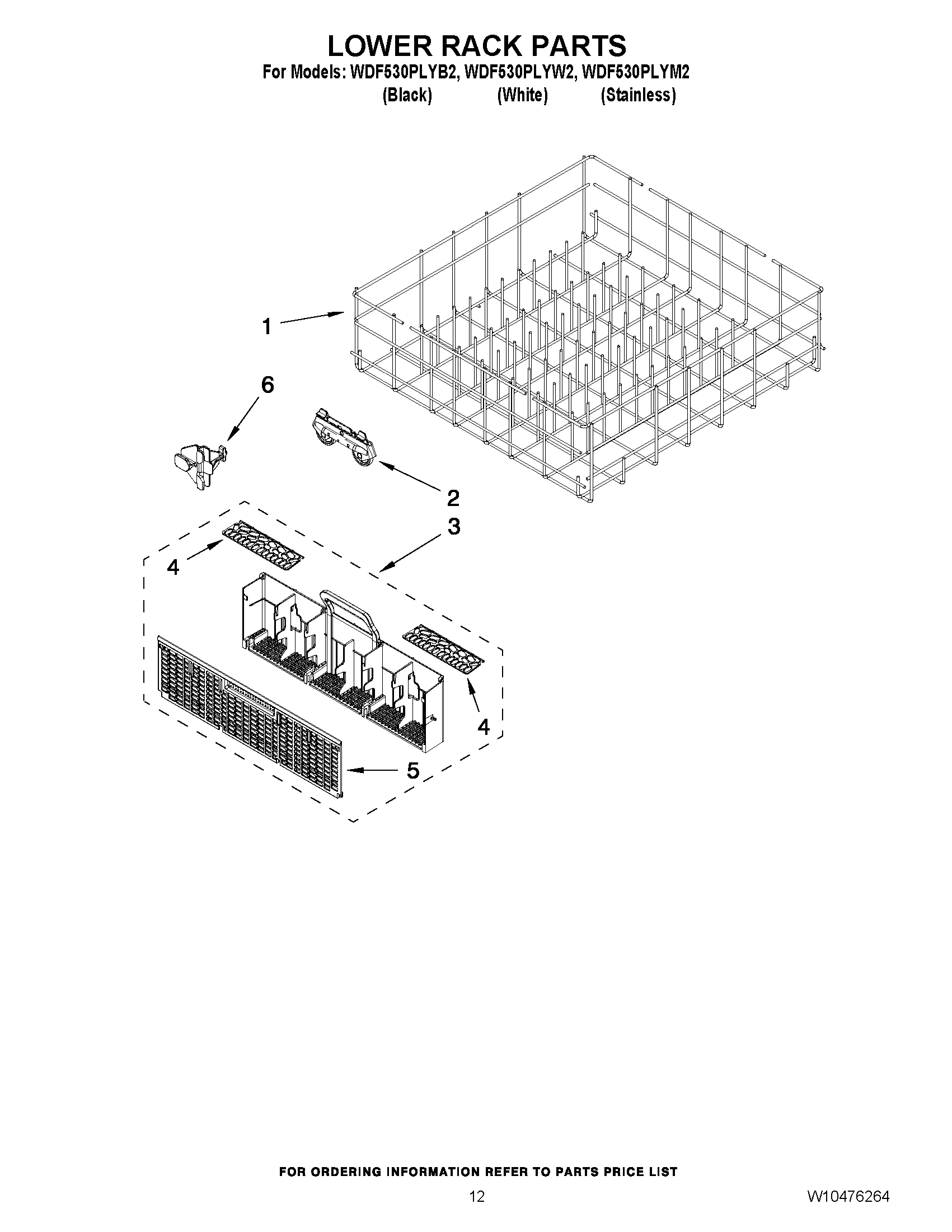 10 - LOWER RACK PARTS