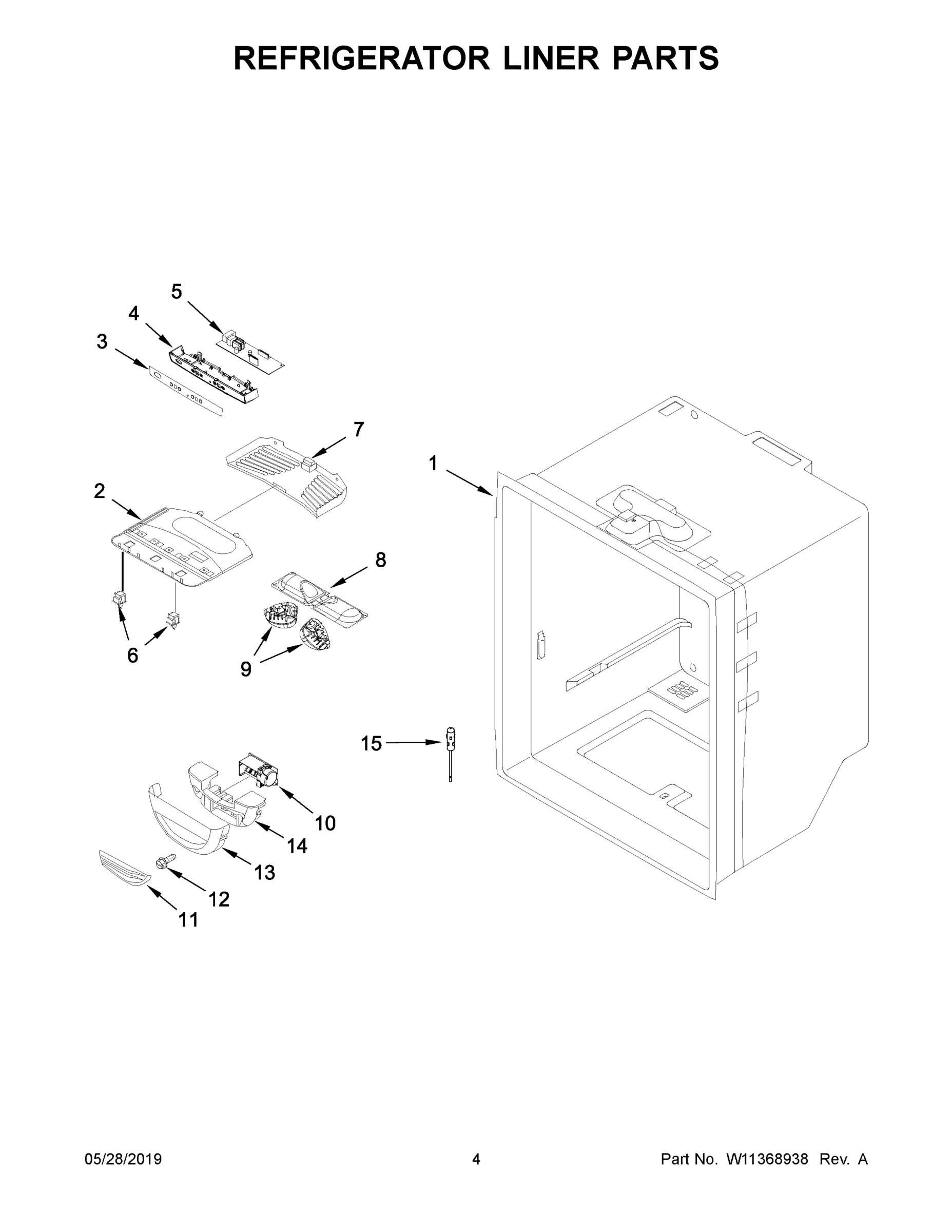 03 - REFRIGERATOR LINER PARTS