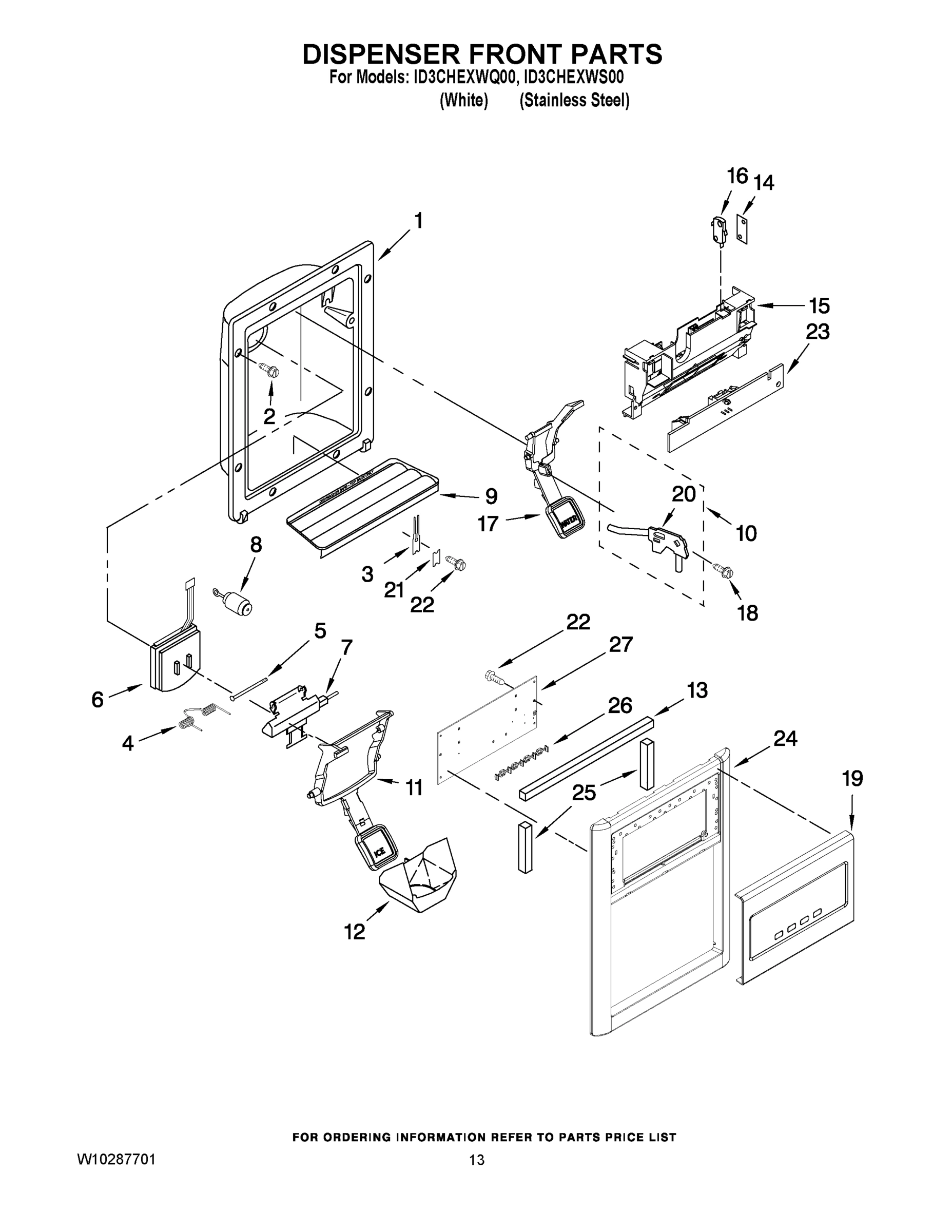 08 - DISPENSER FRONT PARTS