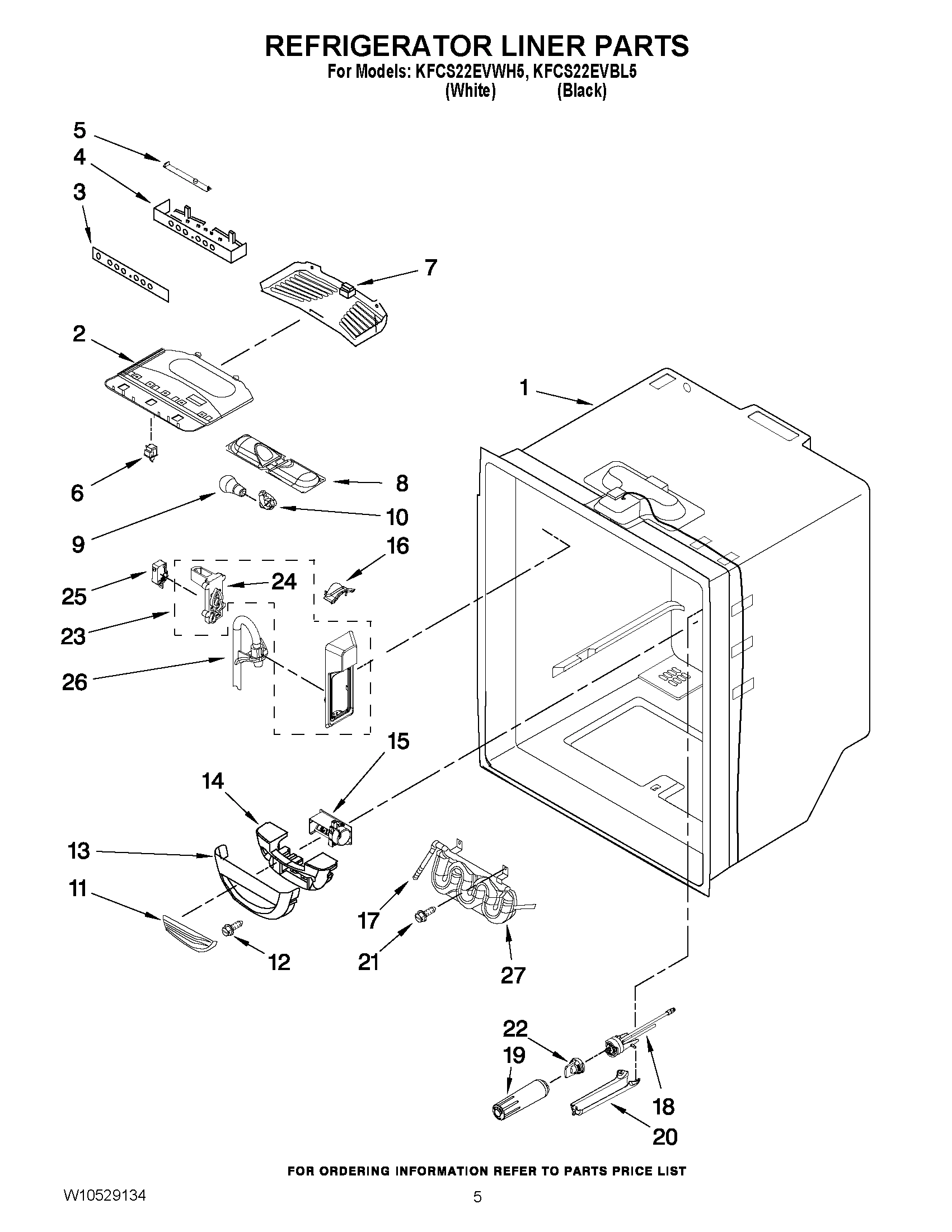 03 - REFRIGERATOR LINER PARTS