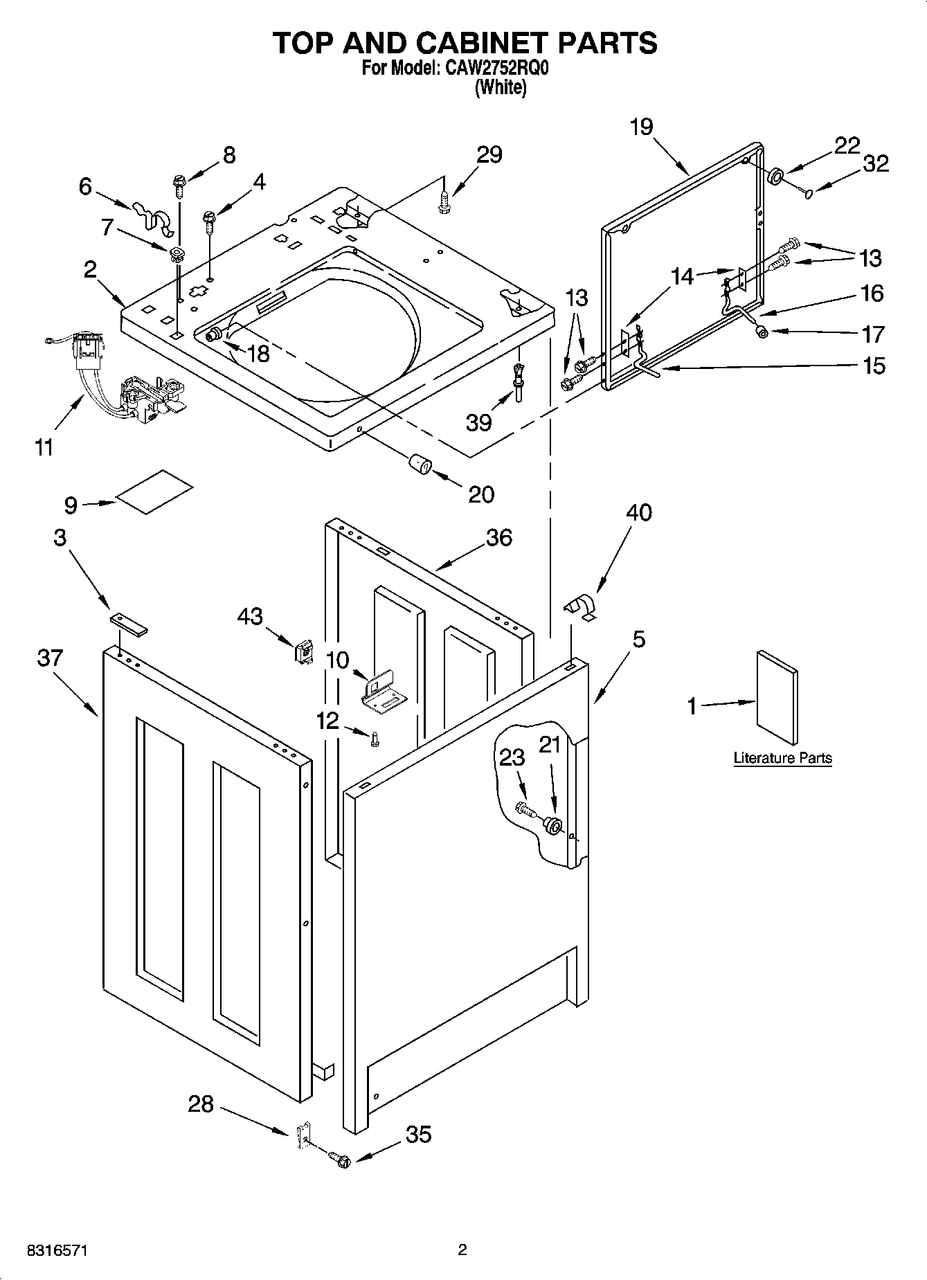 01 - TOP AND CABINET PARTS