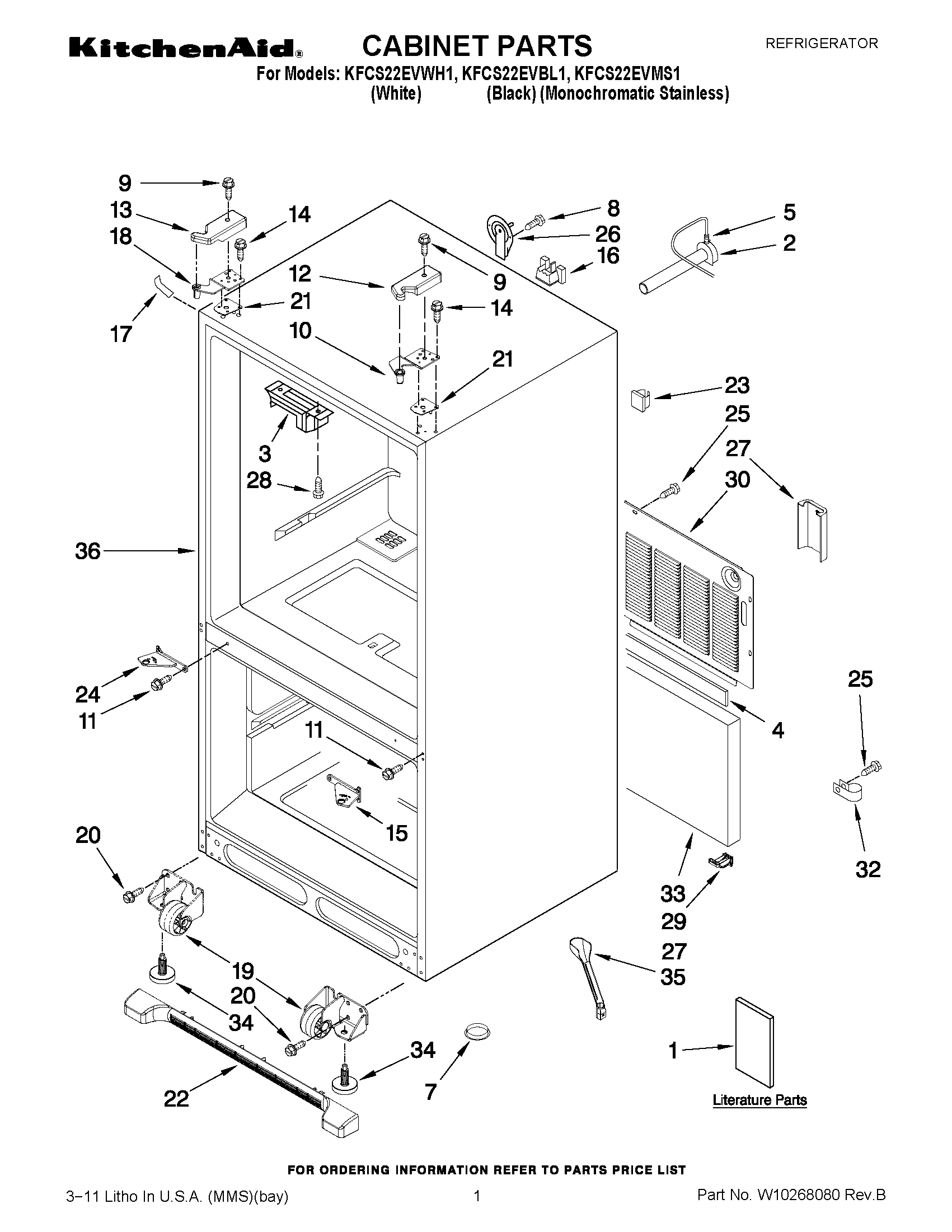 01 - CABINET PARTS