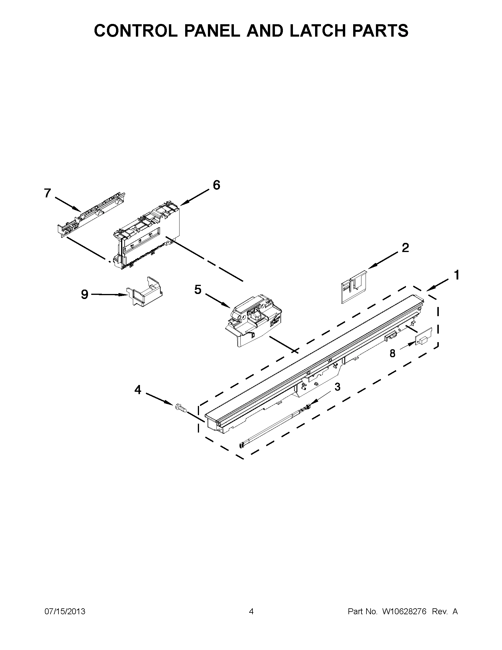02 - CONTROL PANEL AND LATCH PARTS