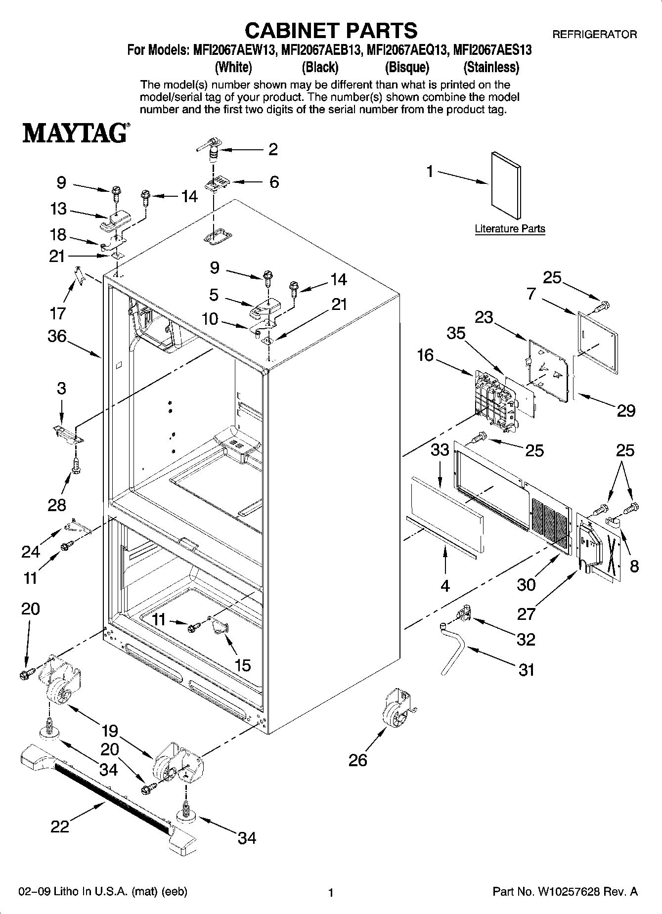 01 - CABINET PARTS