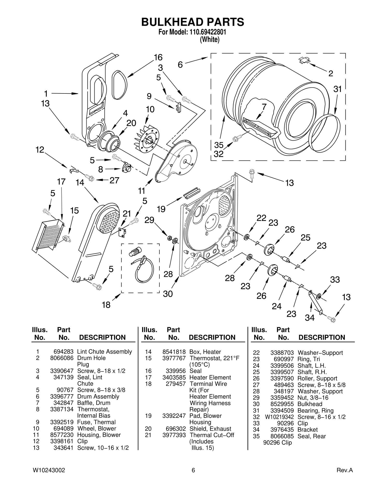 BULKHEAD PARTS