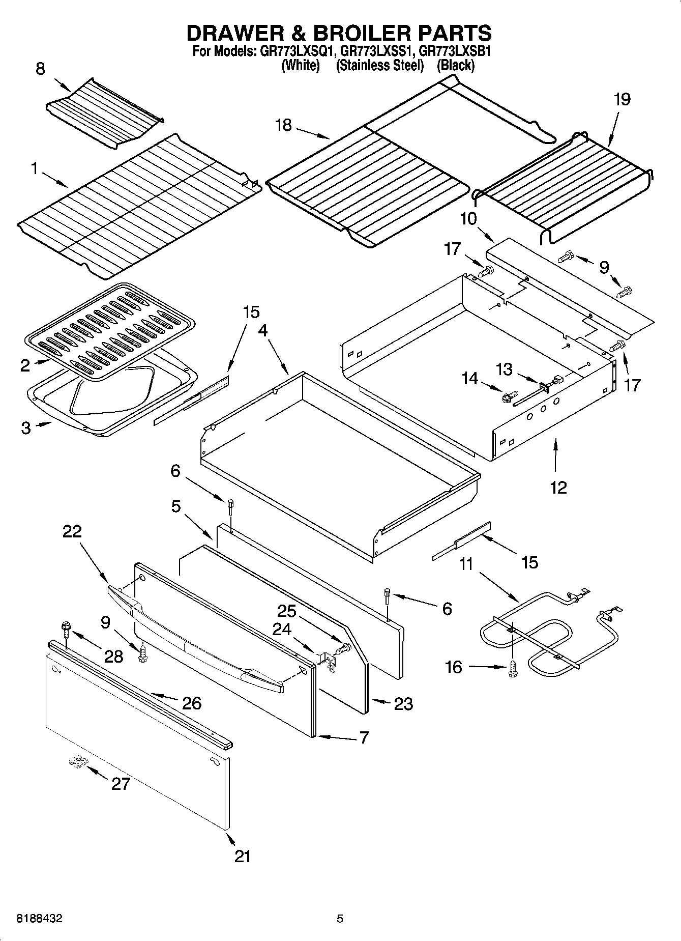 04 - DRAWER & BROILER PARTS