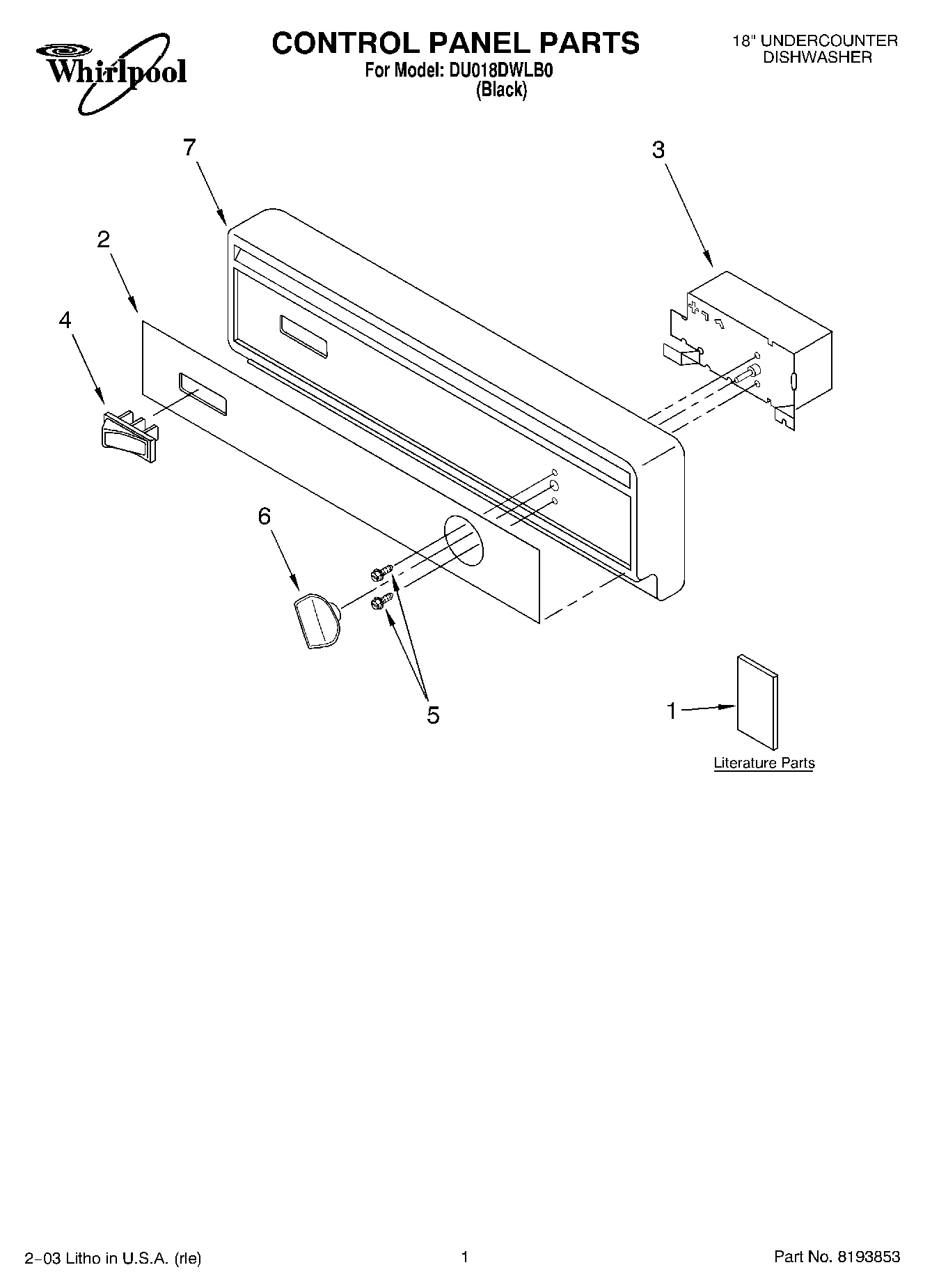 01 - CONTROL PANEL PARTS