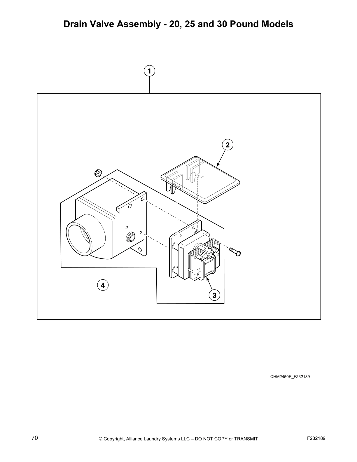 Drain Valve Assembly - 20, 25 and 30 Pound Models