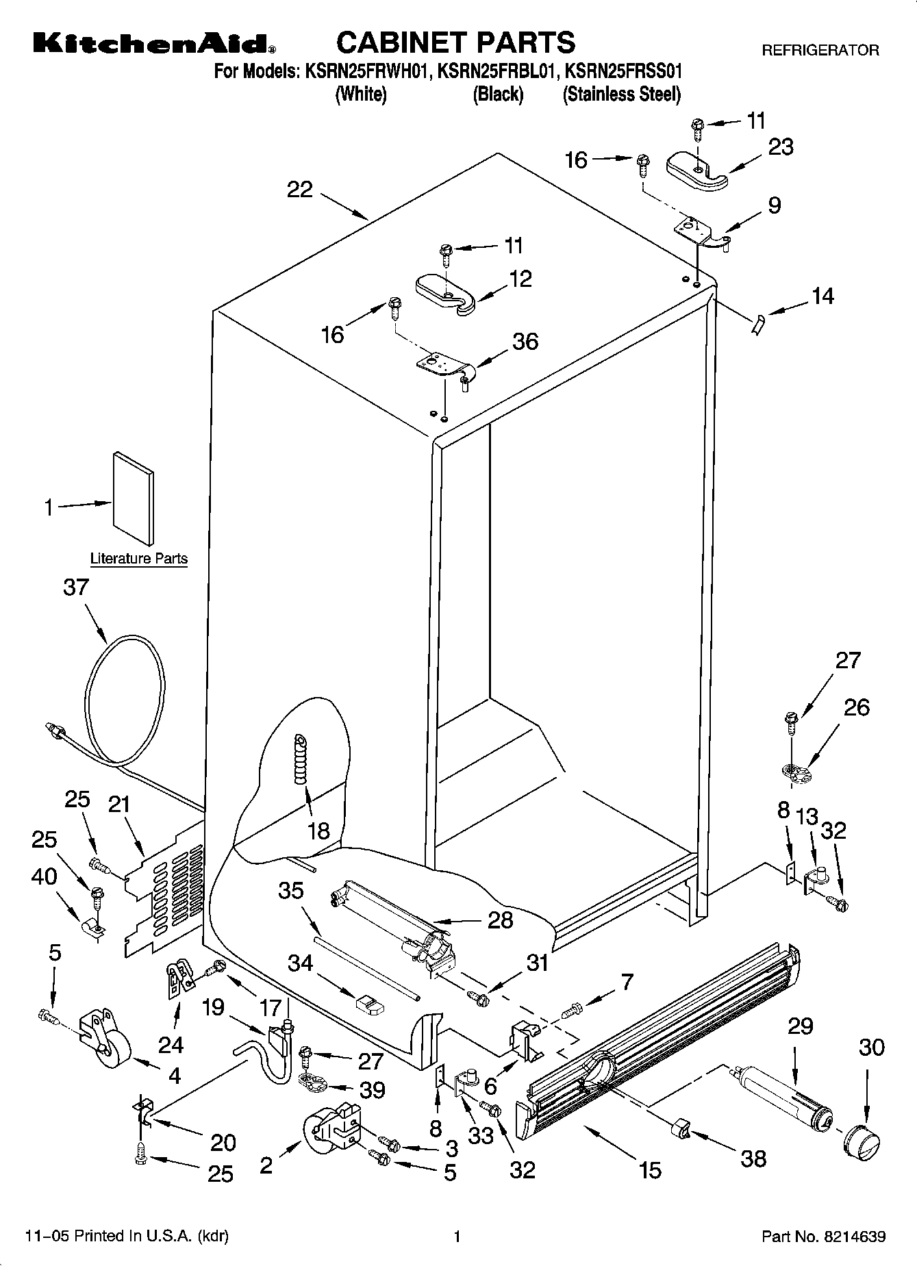 01 - CABINET PARTS