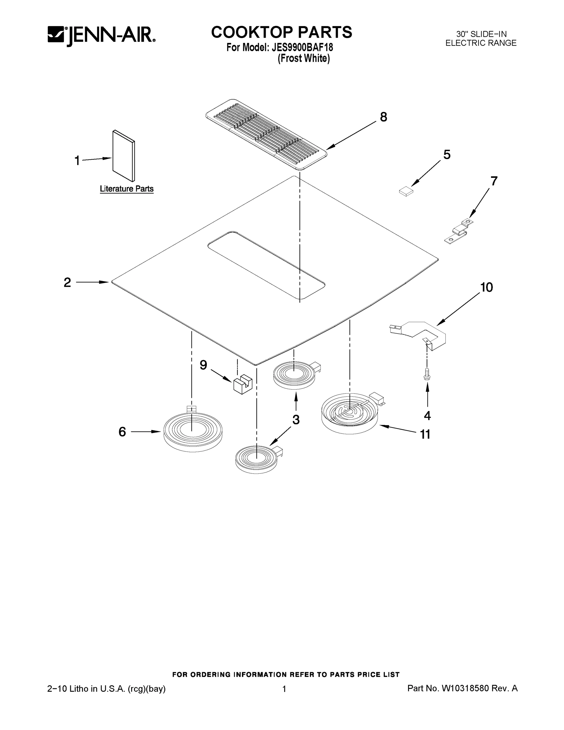01 - COOKTOP PARTS