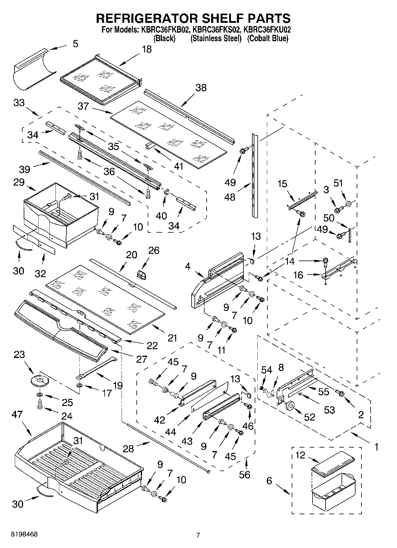 05 - REFRIGERATOR SHELF PARTS