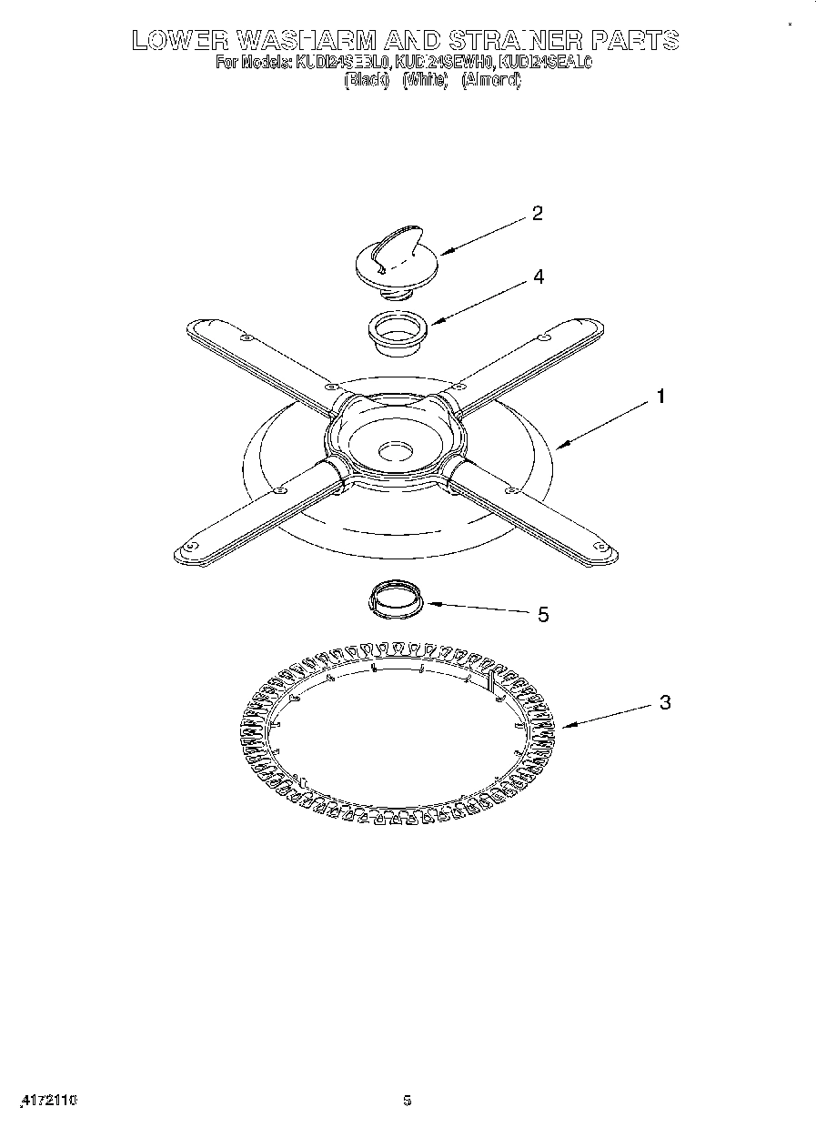 04 - LOWER WASHARM AND STRAINER